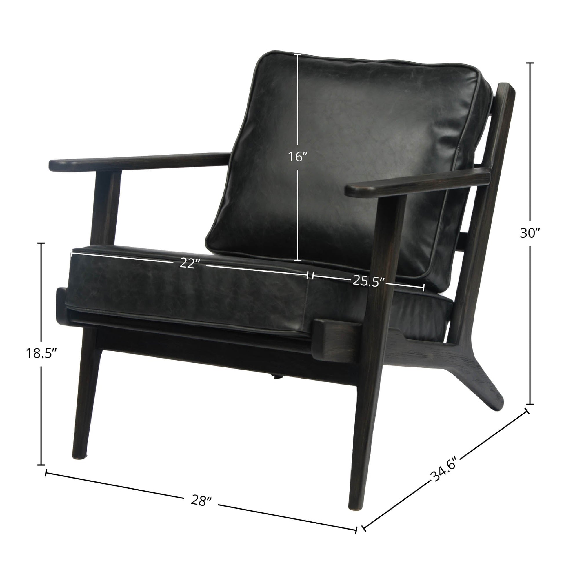 Junior Arm Chair - Black - Central Designs