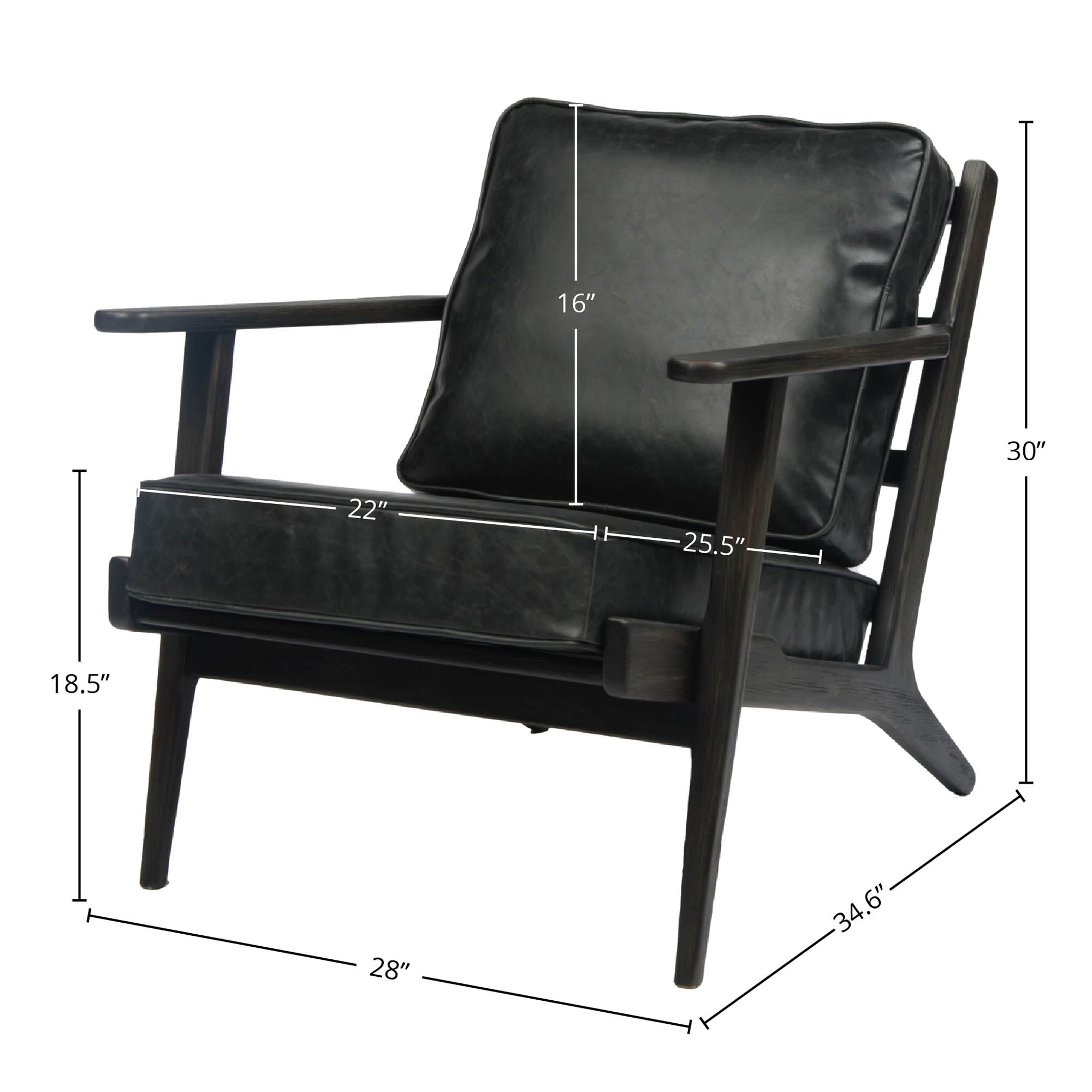 Junior Arm Chair - Black - Central Designs