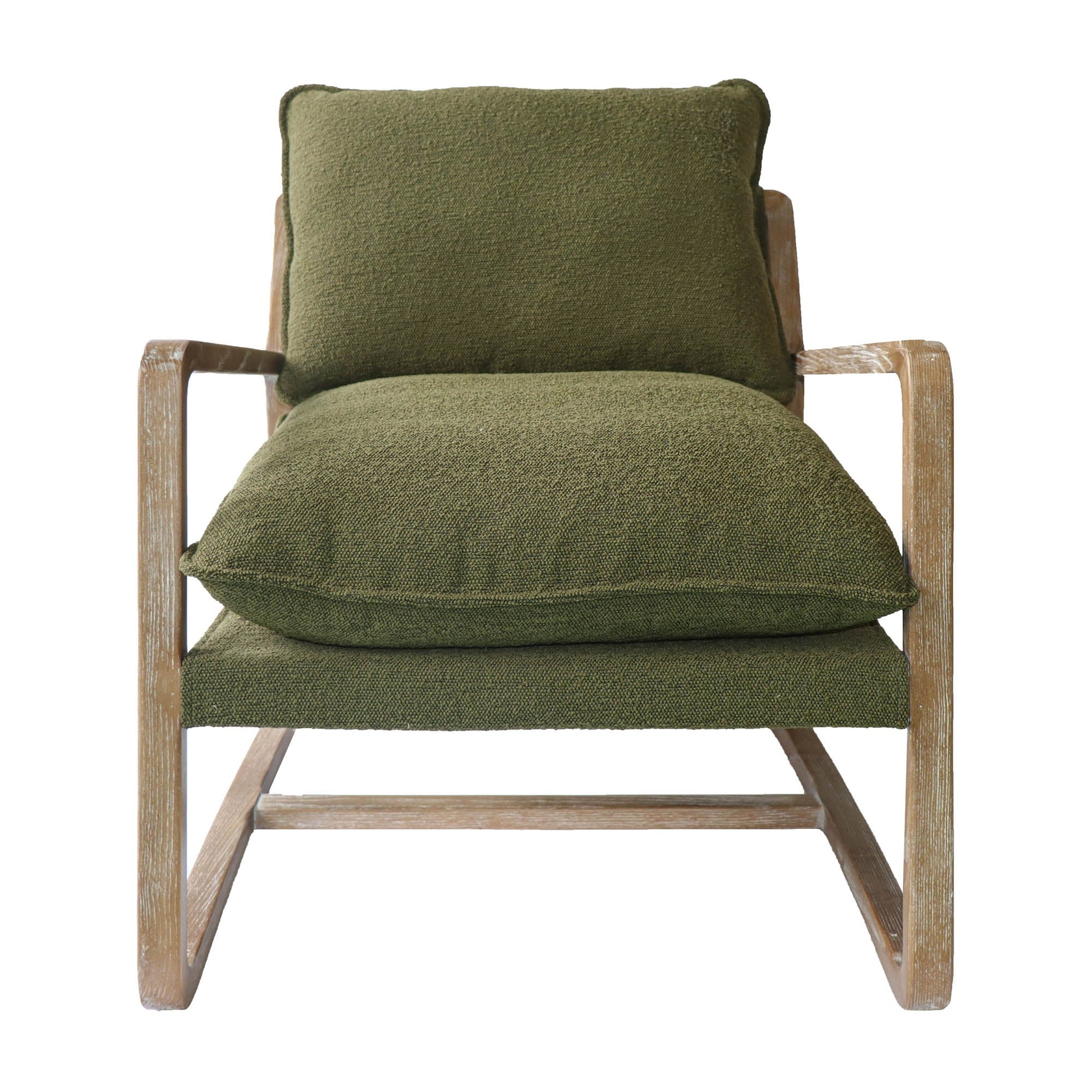 Huntington Club Chair - Moss Boucle - Central Designs