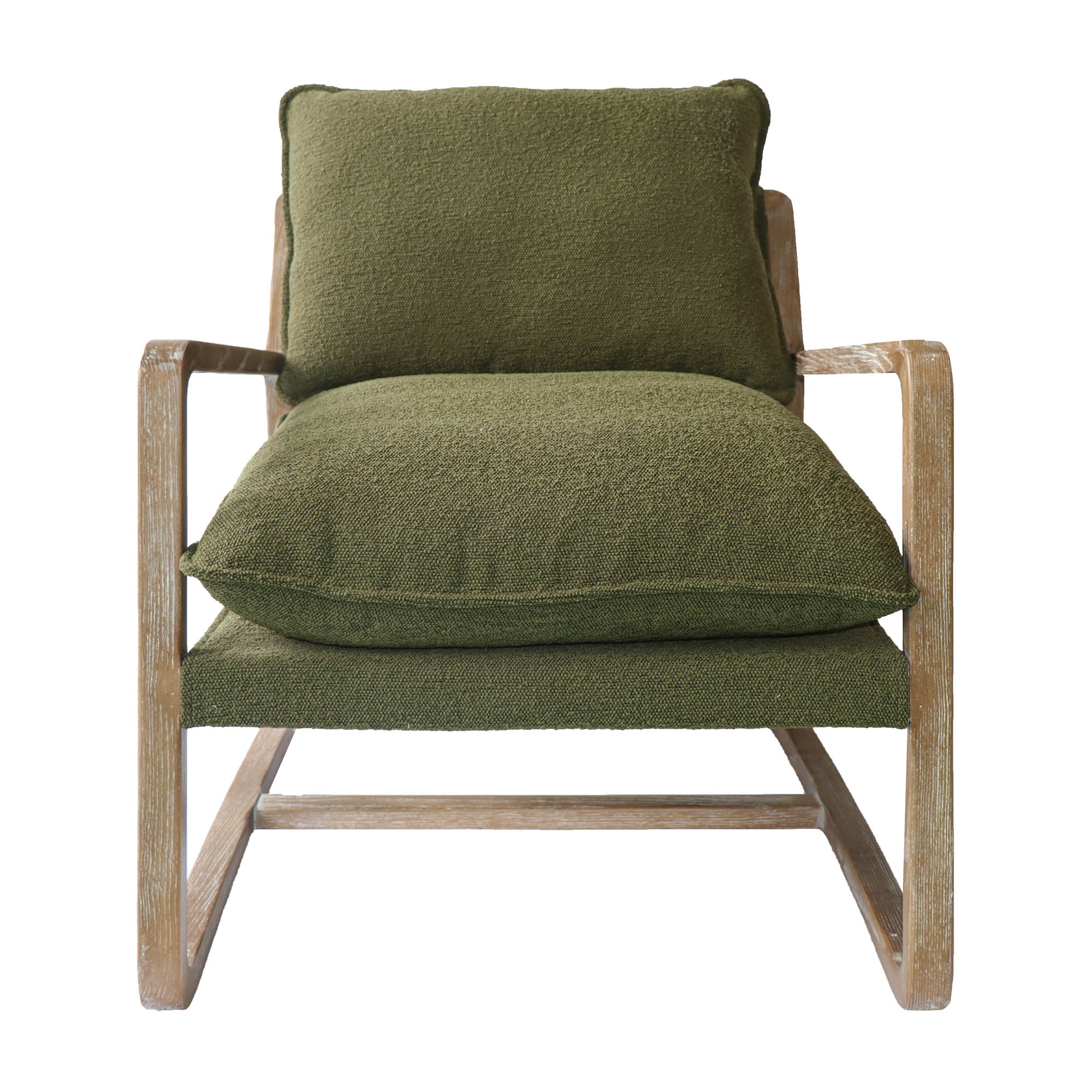 Huntington Club Chair - Moss Boucle - Central Designs
