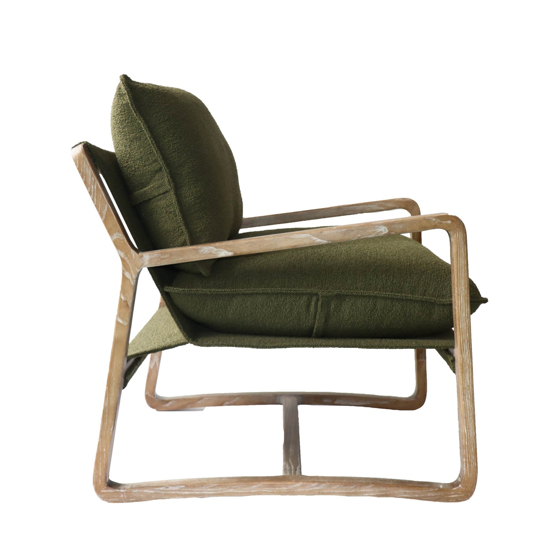 Huntington Club Chair - Moss Boucle - Central Designs