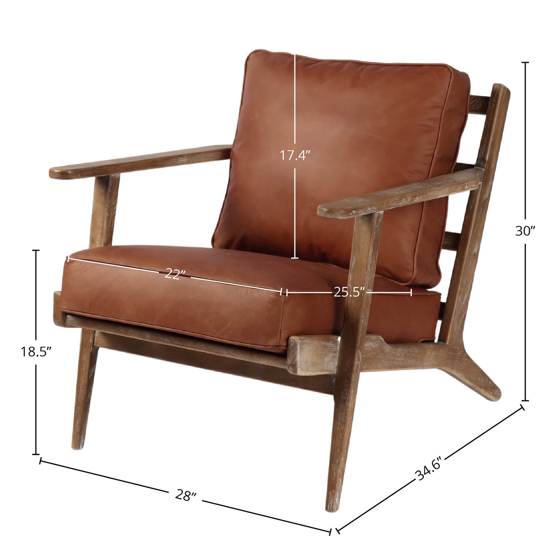 Junior Arm Chair - Saddle Brown - Central Designs