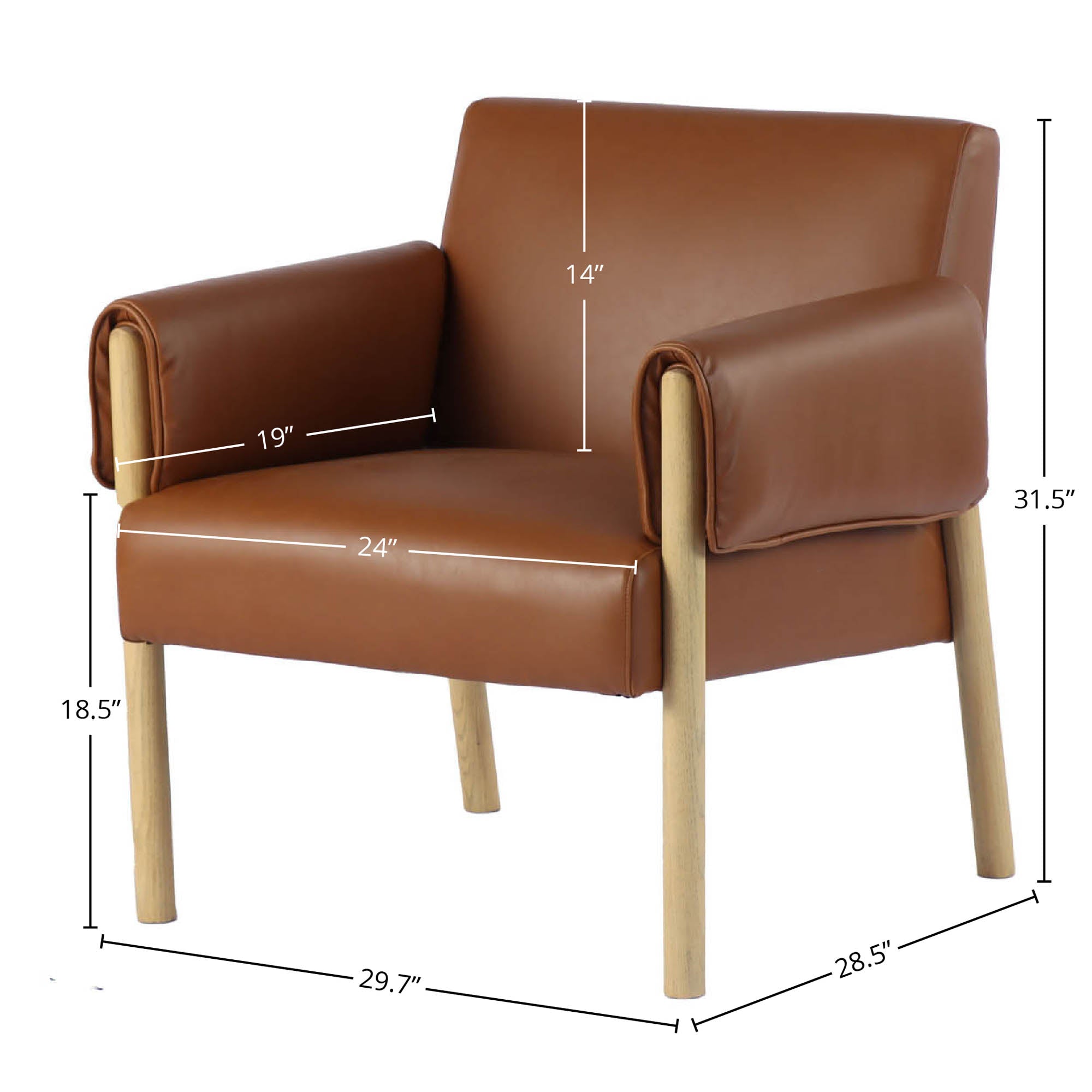 Forest Club Chair - Saddle - Central Designs