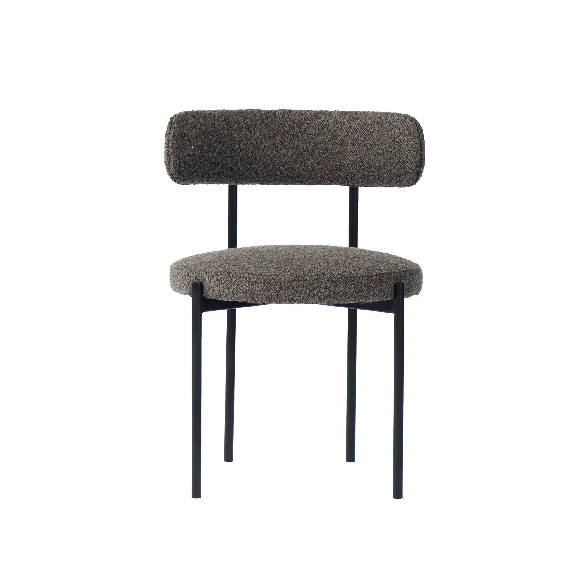 Cleo Dining Chair - Brown Boucle - Central Designs