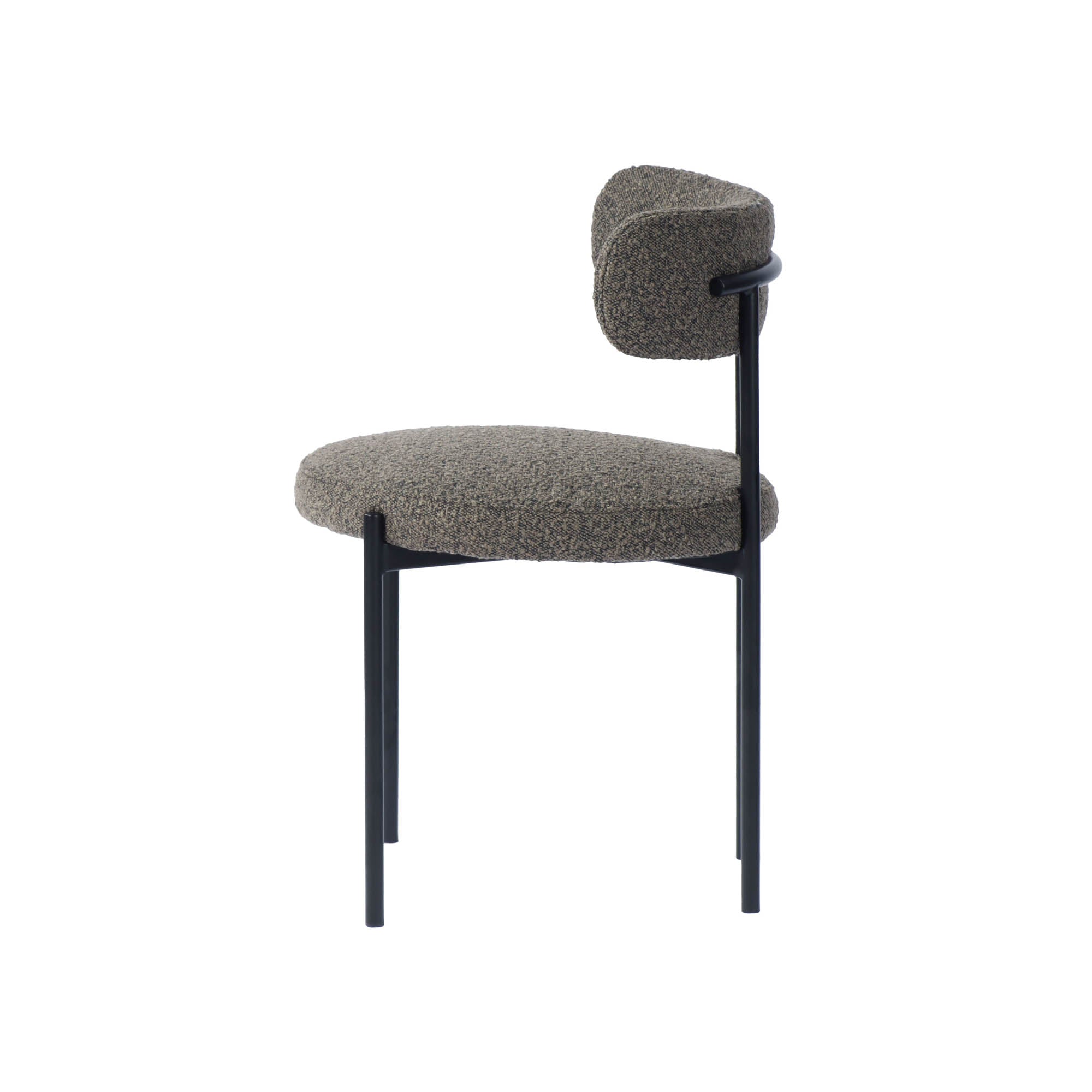 Cleo Dining Chair - Brown Boucle - Central Designs