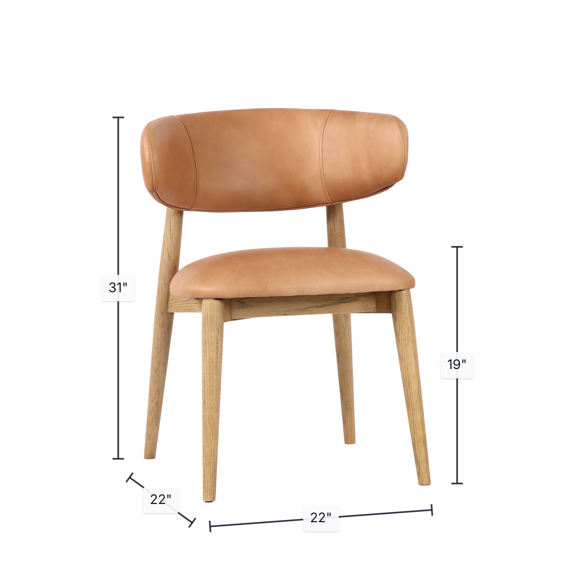 Milo Dining Chair - Hazelnut - Central Designs