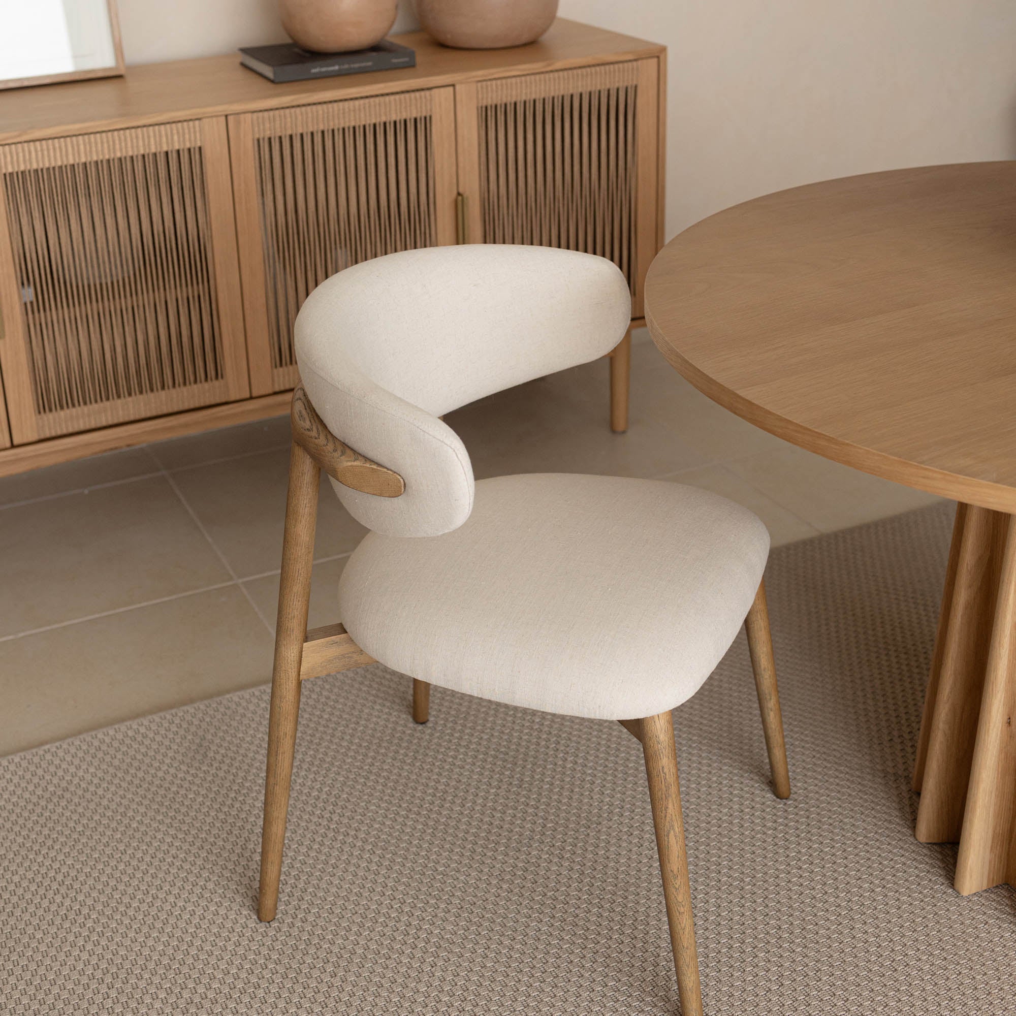 Milo Dining Chair - Savile Flax - Central Designs