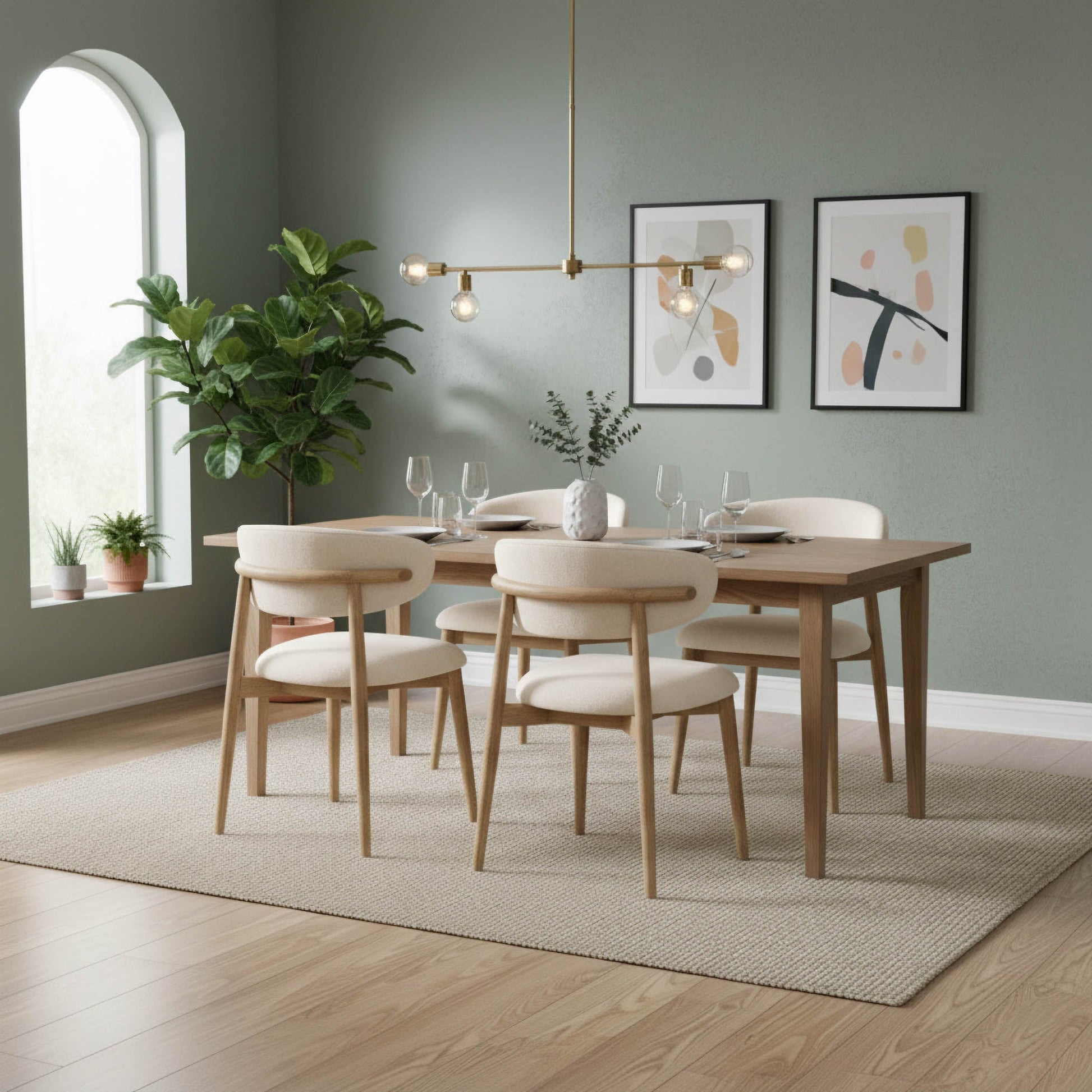 Milo Dining Chair - Savile Flax - Central Designs
