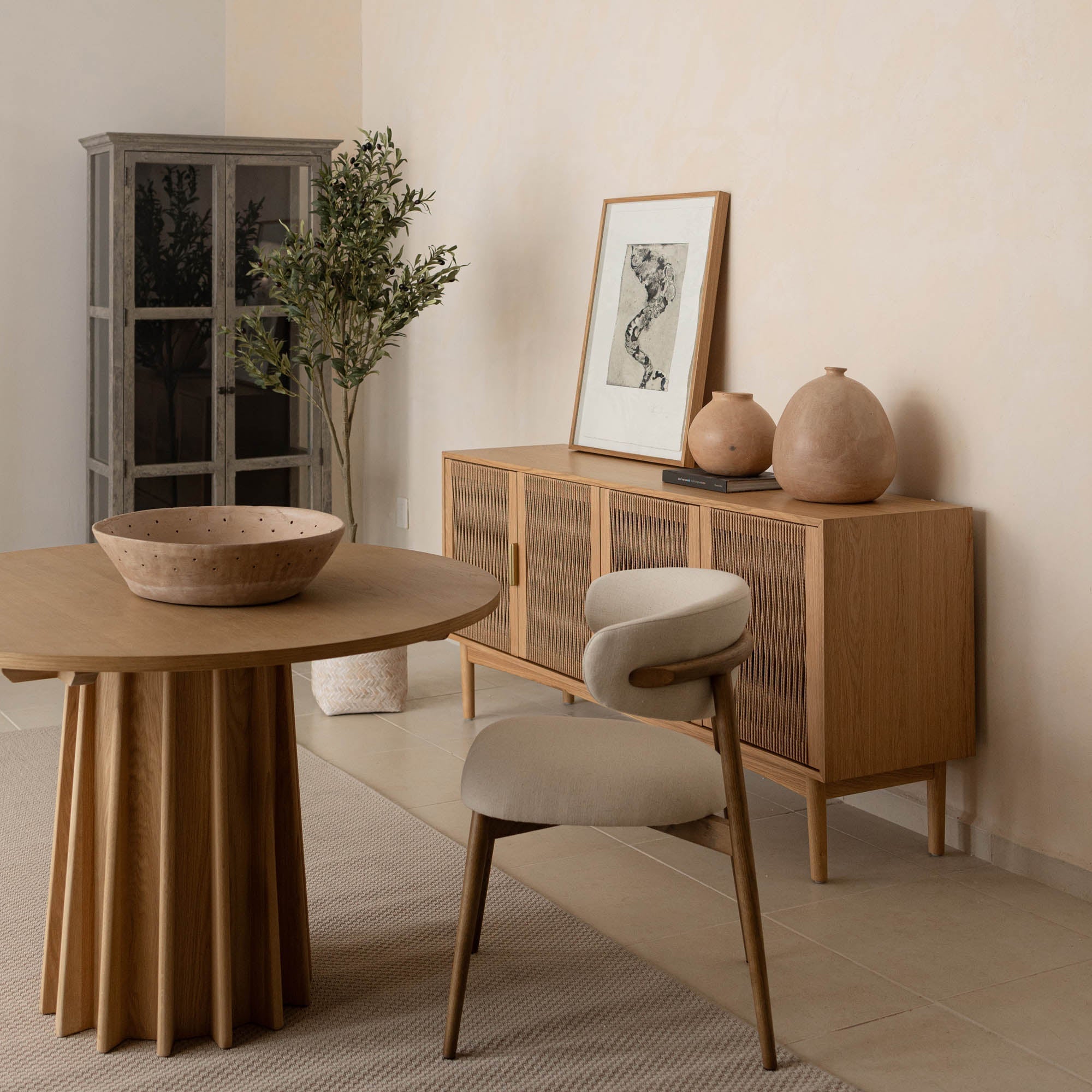 Milo Dining Chair - Savile Flax - Central Designs