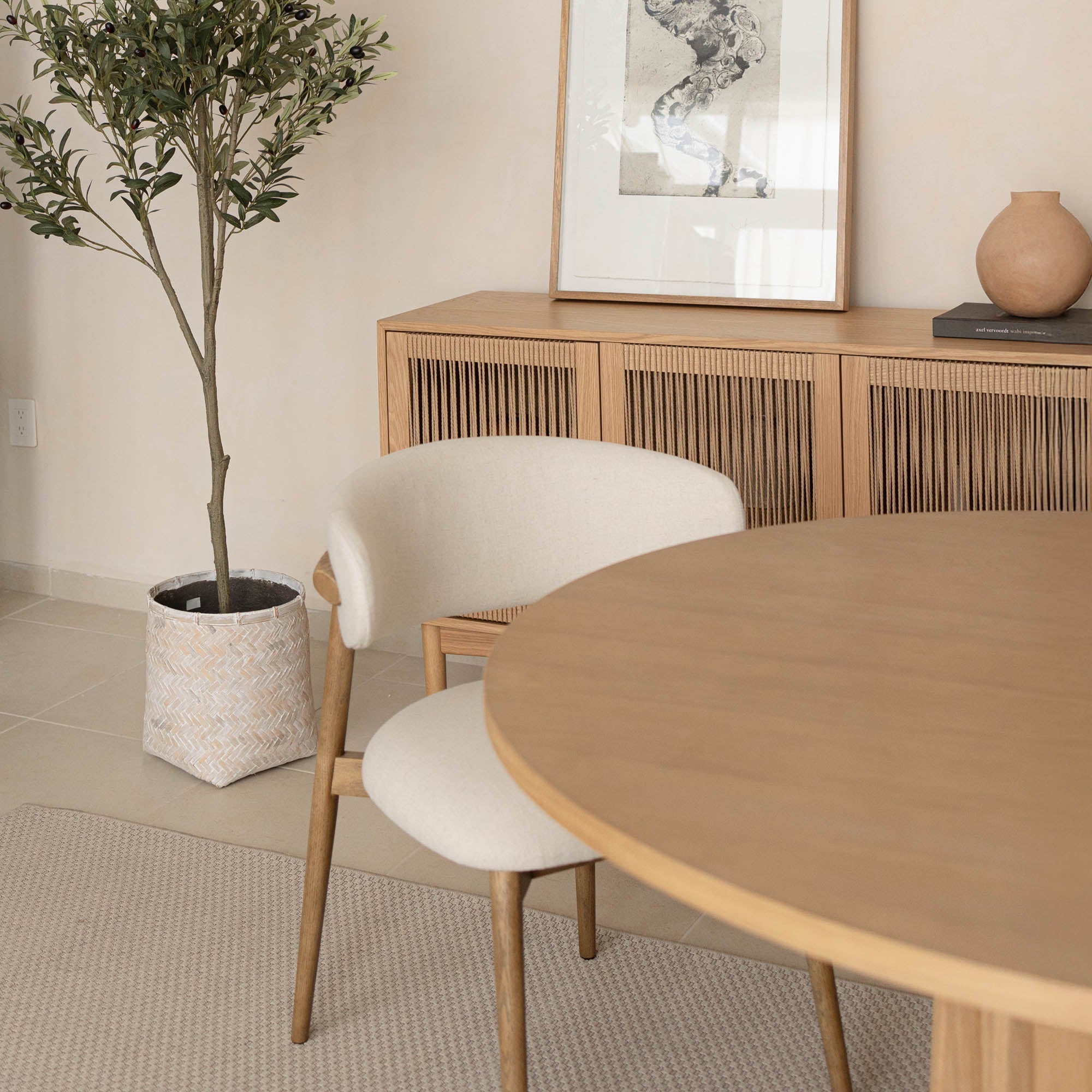 Milo Dining Chair - Savile Flax - Central Designs