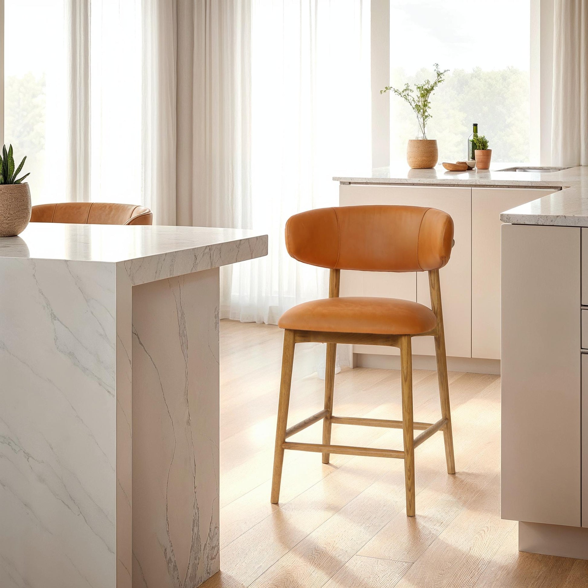 Milo Counter Stool - Hazelnut - Central Designs