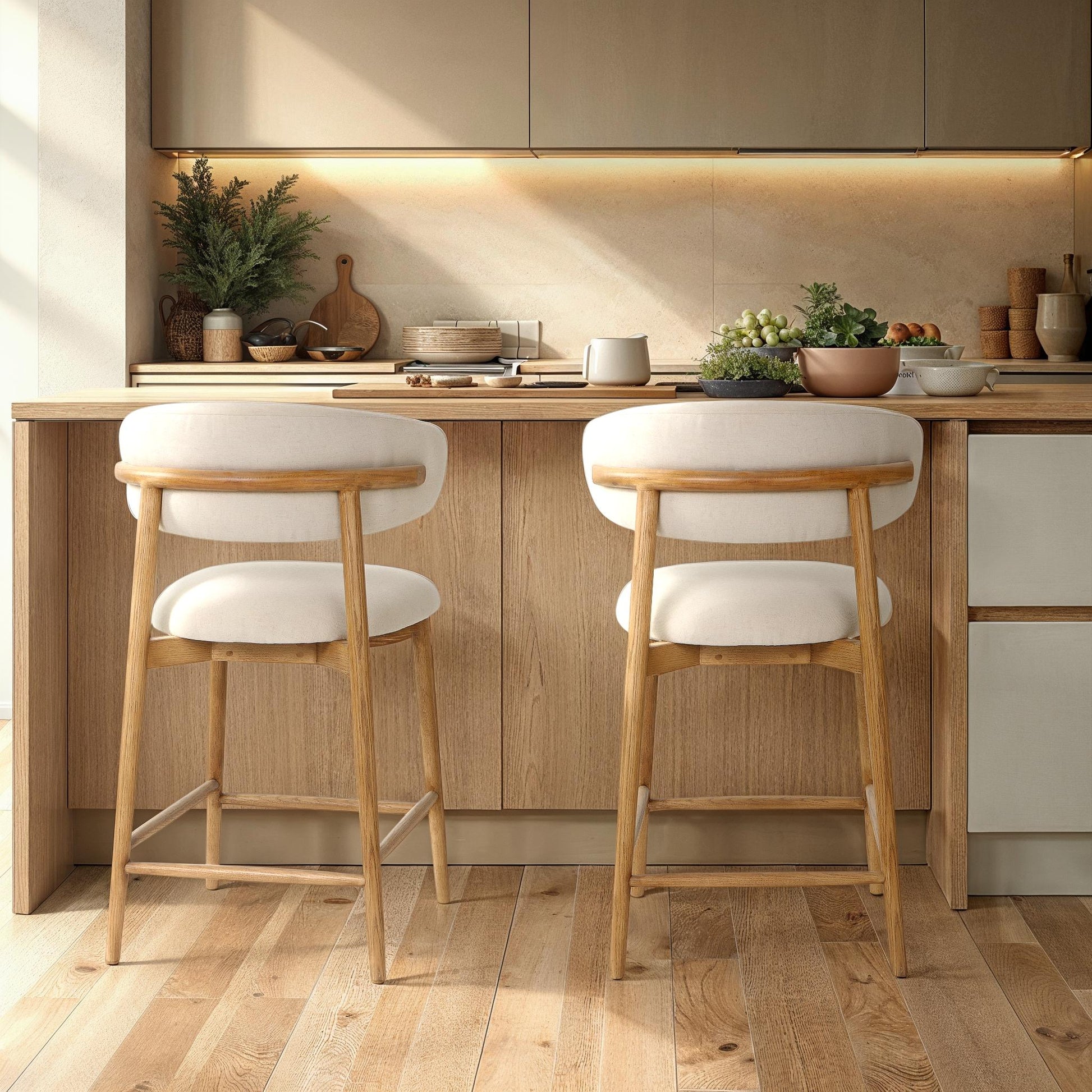 Milo Counter Stool - Savile Flax - Central Designs
