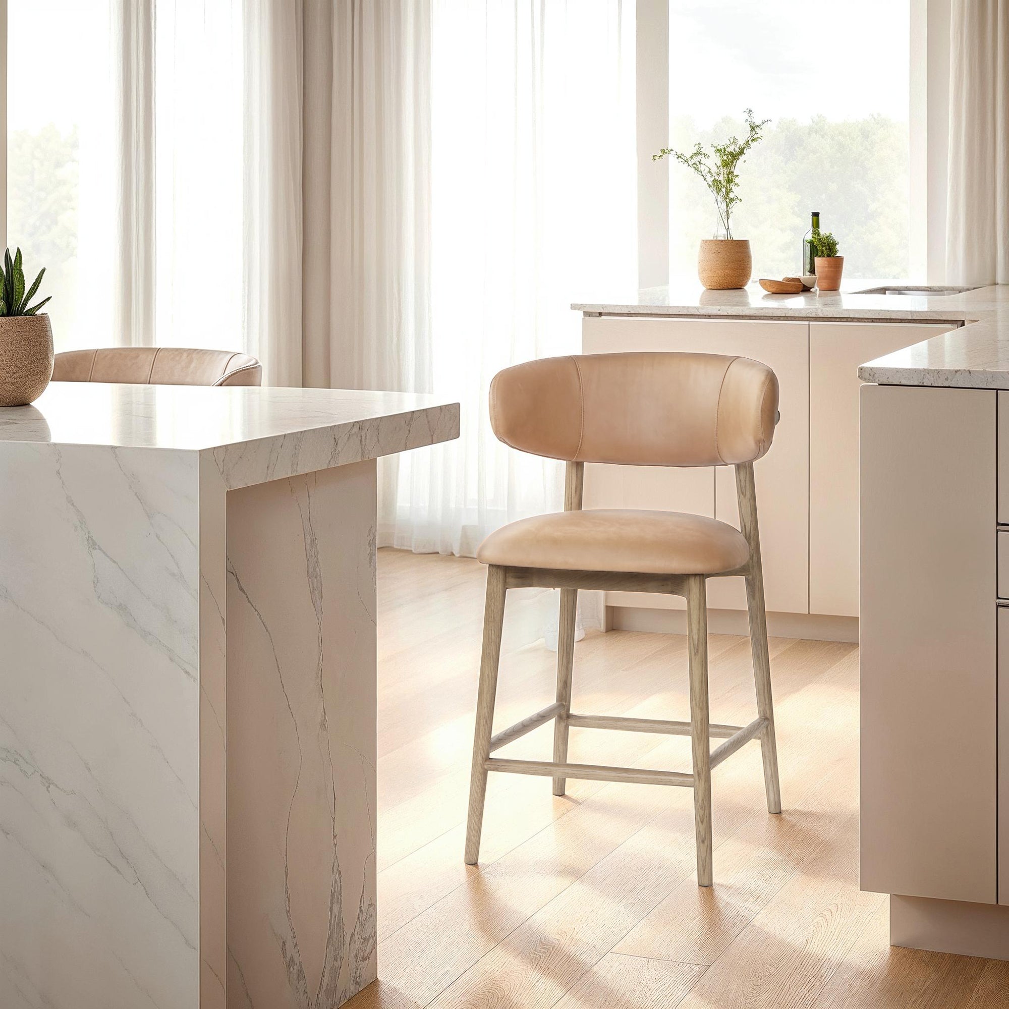 Milo Counter Stool - Nude - Central Designs