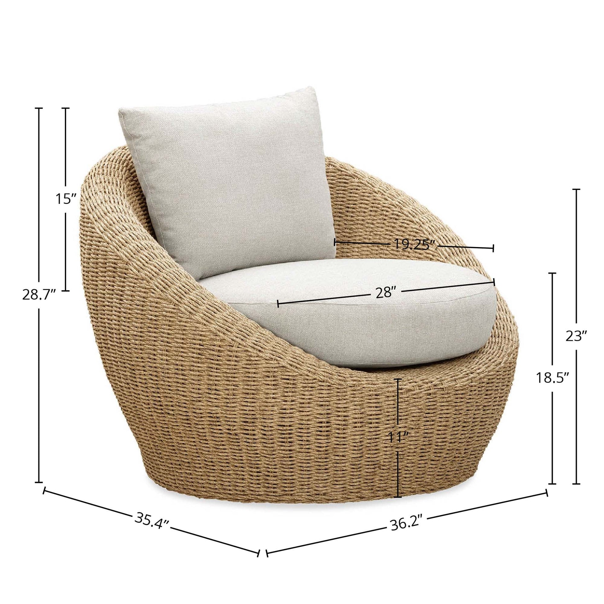Siesta Outdoor - Round Club Chair - Central Designs
