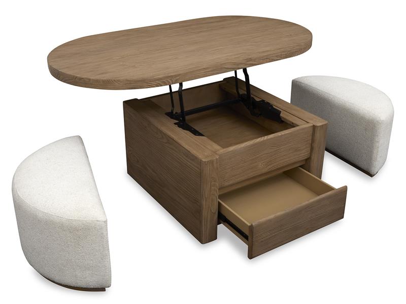 Hayden Lift Top Stg.Cocktail Table w/Casters - Central Designs