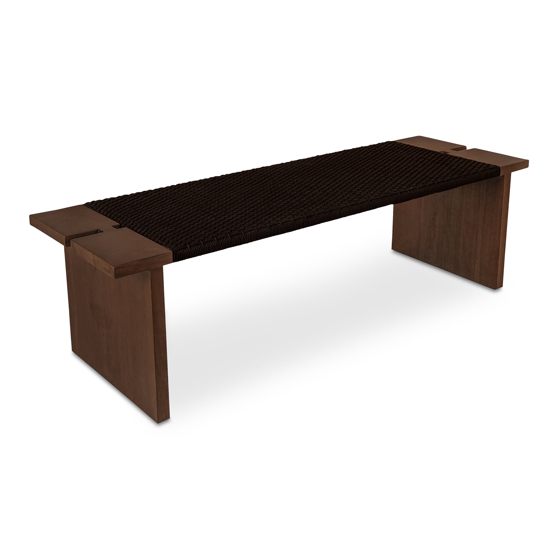 Merritt Outdoor Bench Dark Brown - Central Designs