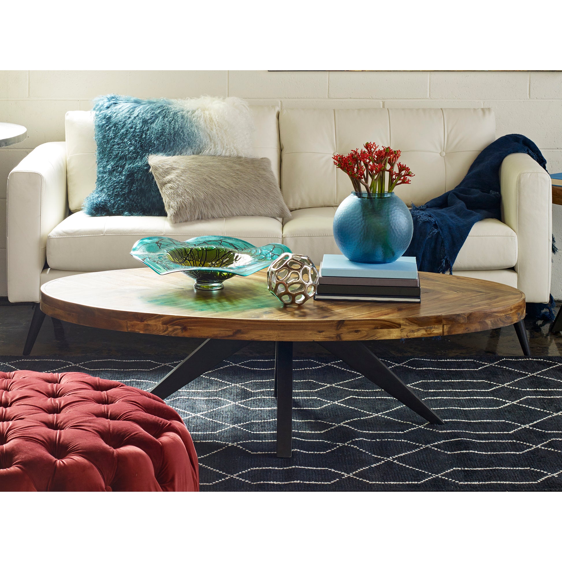 Parq Oval Coffee Table Amber - Central Designs