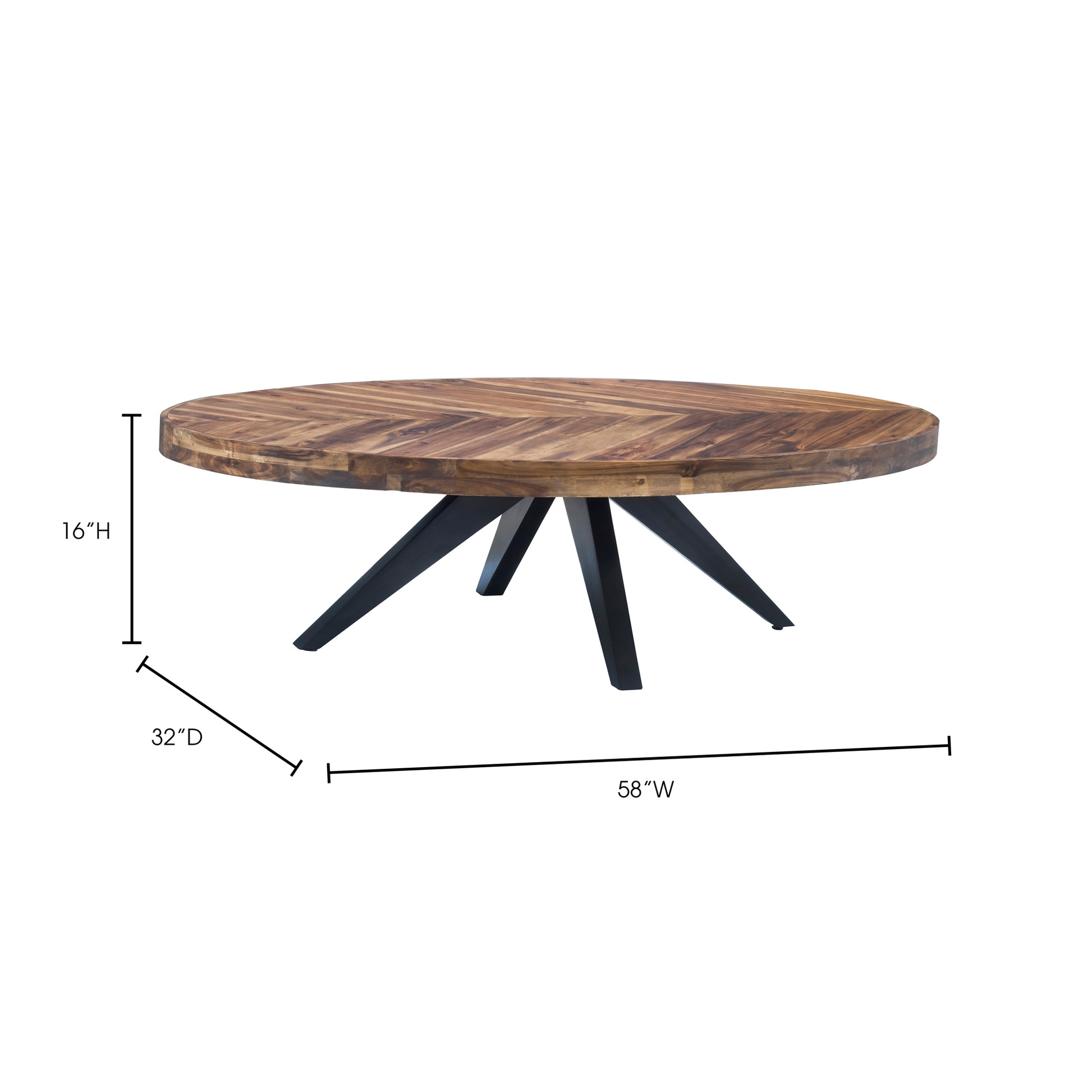 Parq Oval Coffee Table Amber - Central Designs