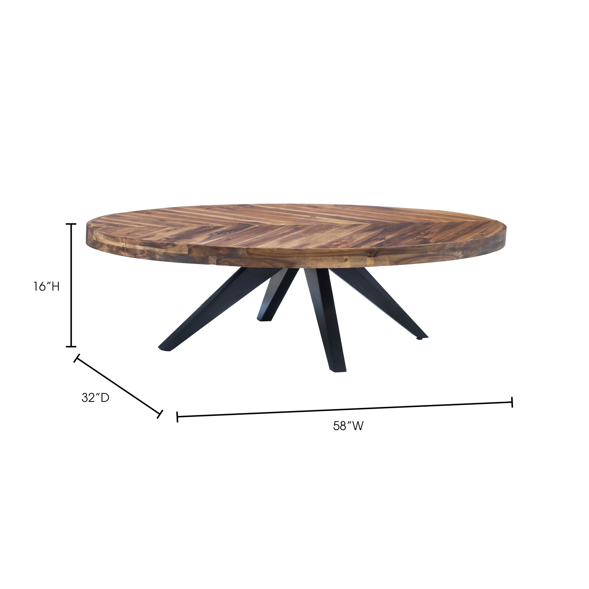 Parq Oval Coffee Table Amber - Central Designs