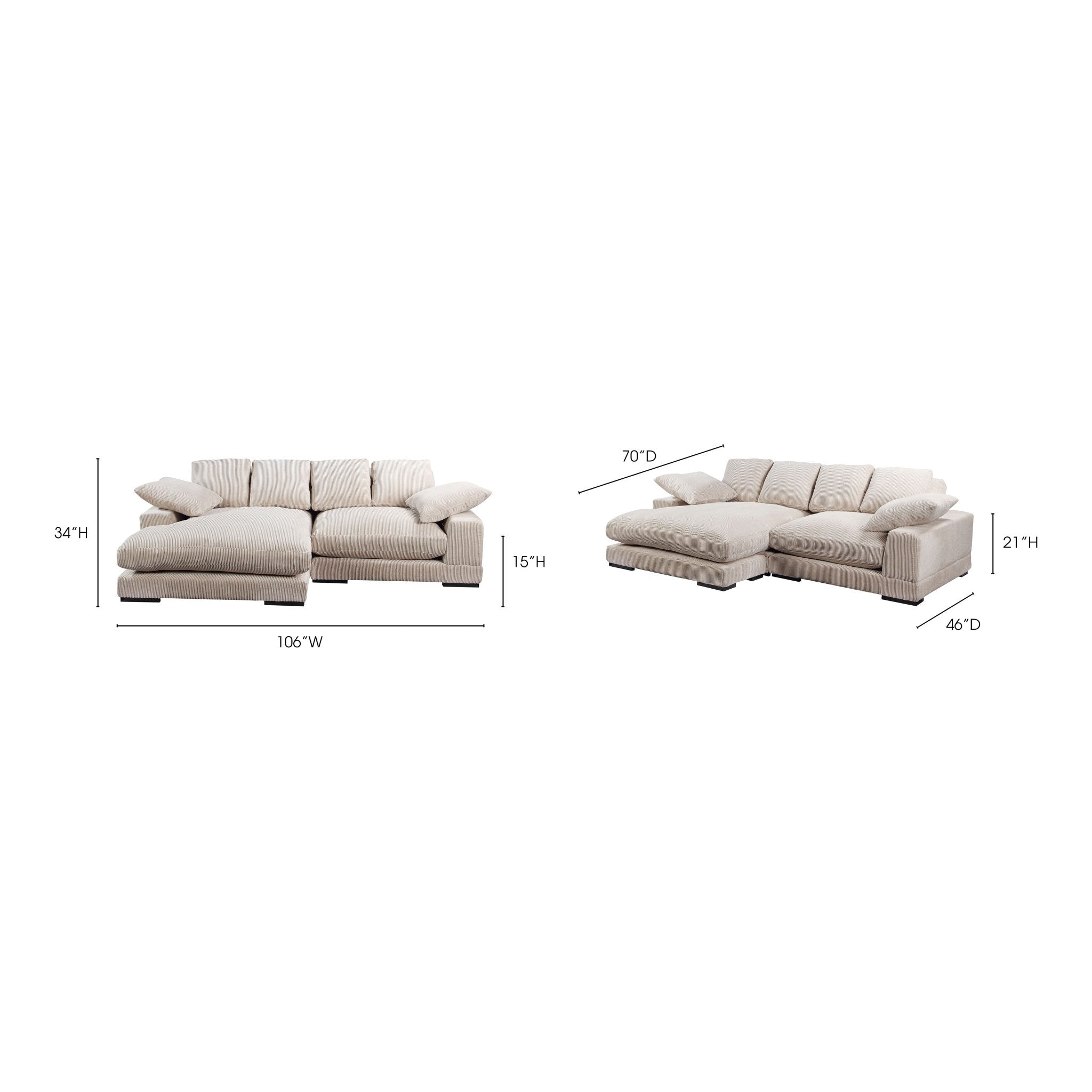 Plunge Sectional Cappuccino - Central Designs