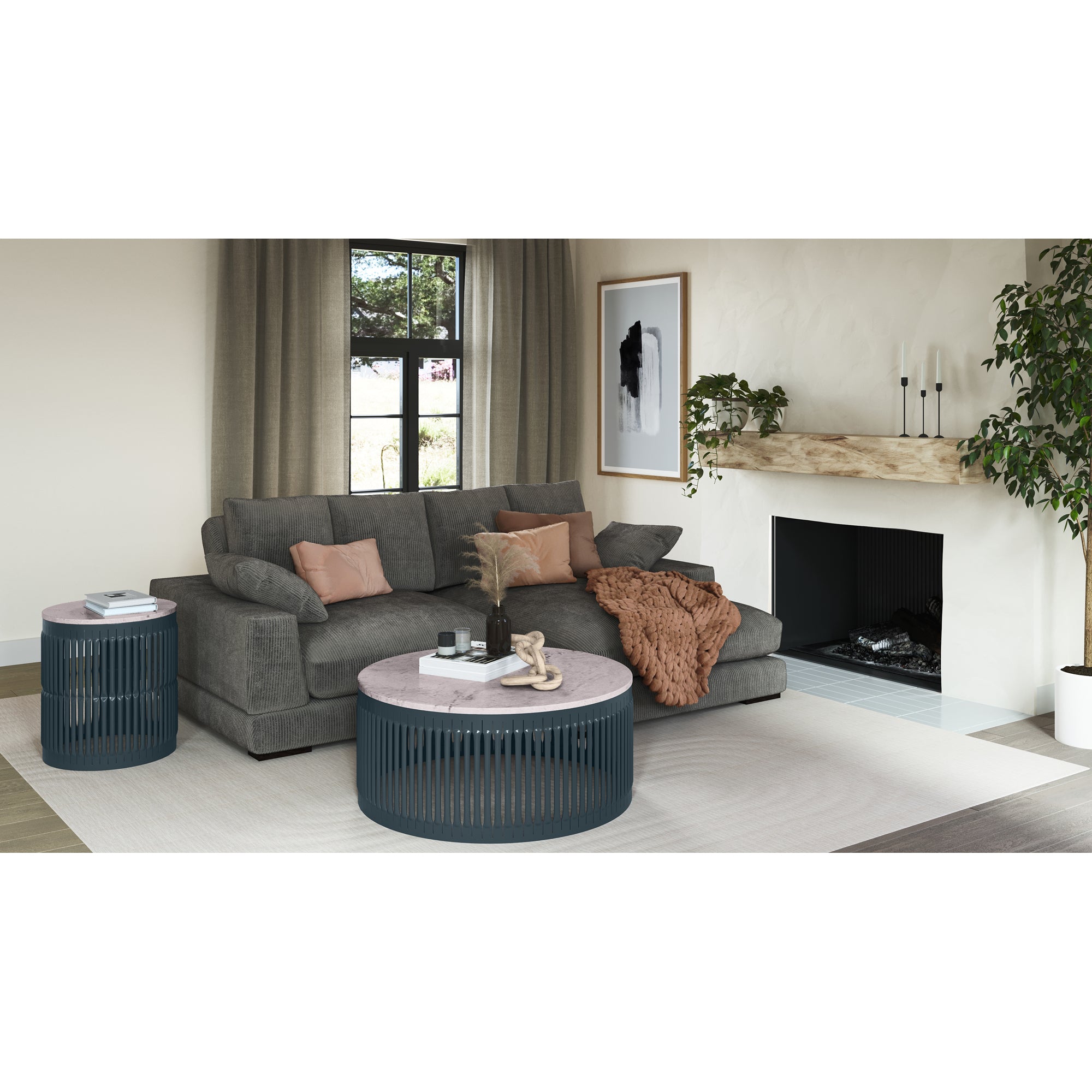 Plunge Sectional Charcoal - Central Designs