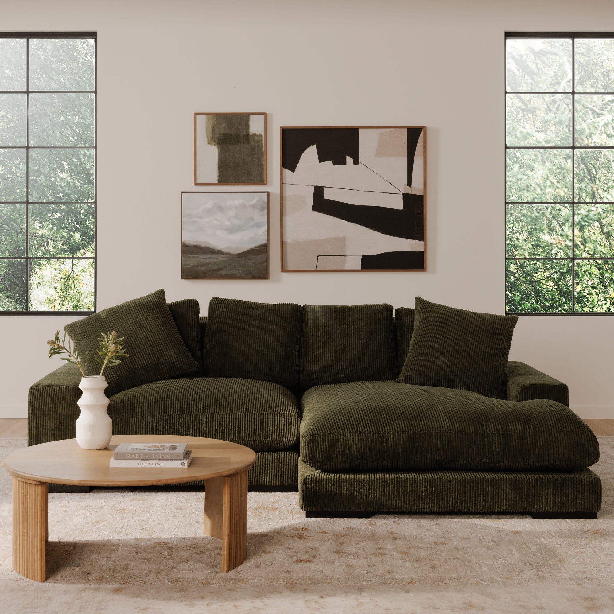 Plunge Sectional Dark Green - Central Designs
