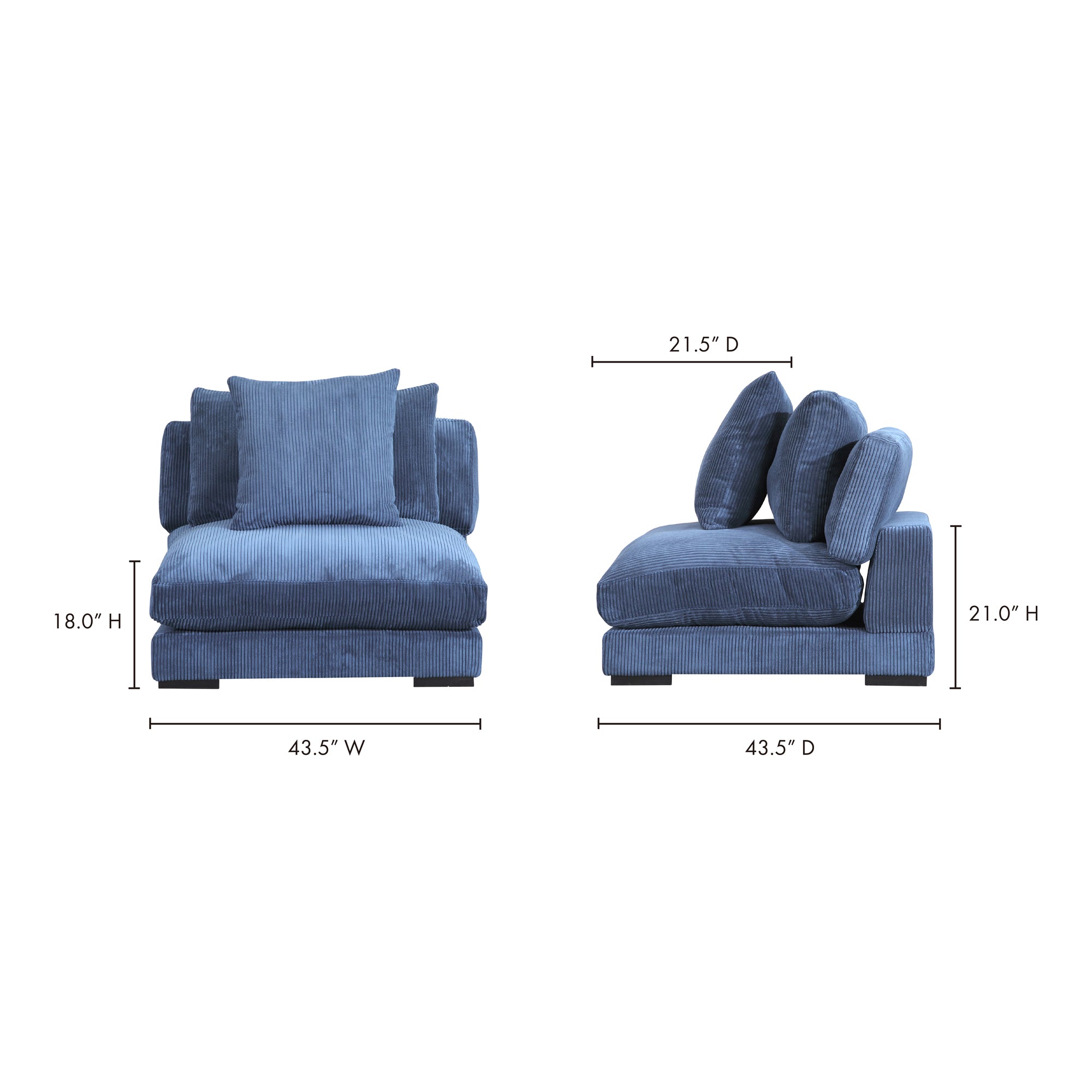 Tumble Slipper Chair Navy - Central Designs