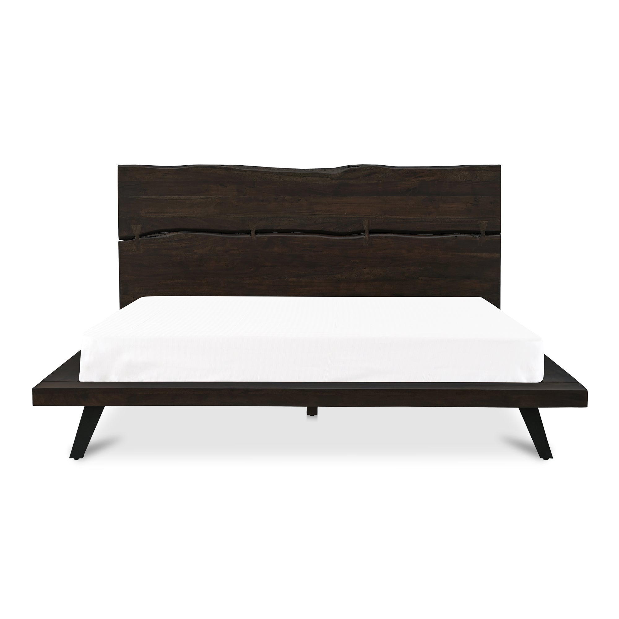 Madagascar Queen Platform Bed Dark Brown