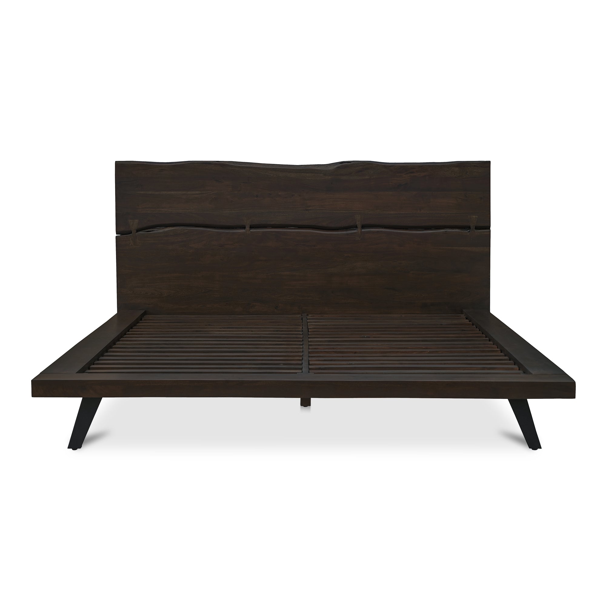 Madagascar King Platform Bed Dark Brown