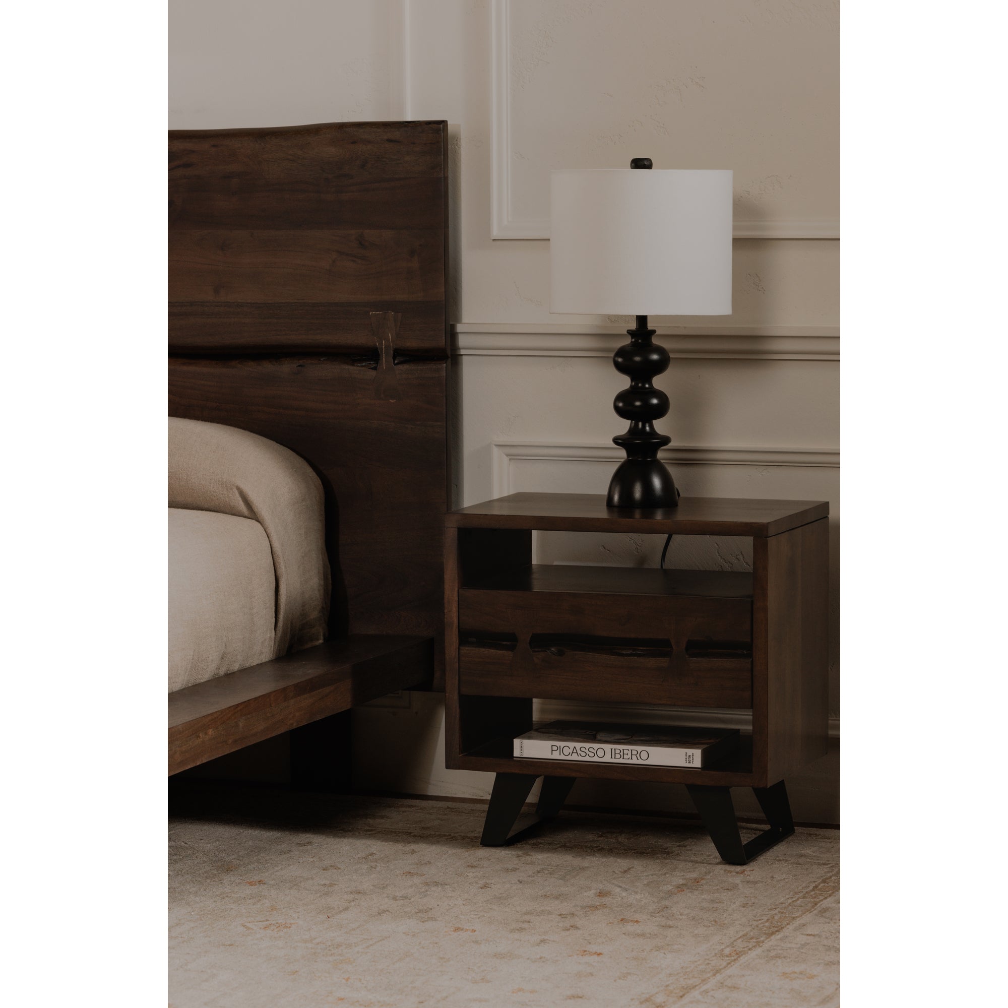 Madagascar Nightstand Dark Brown