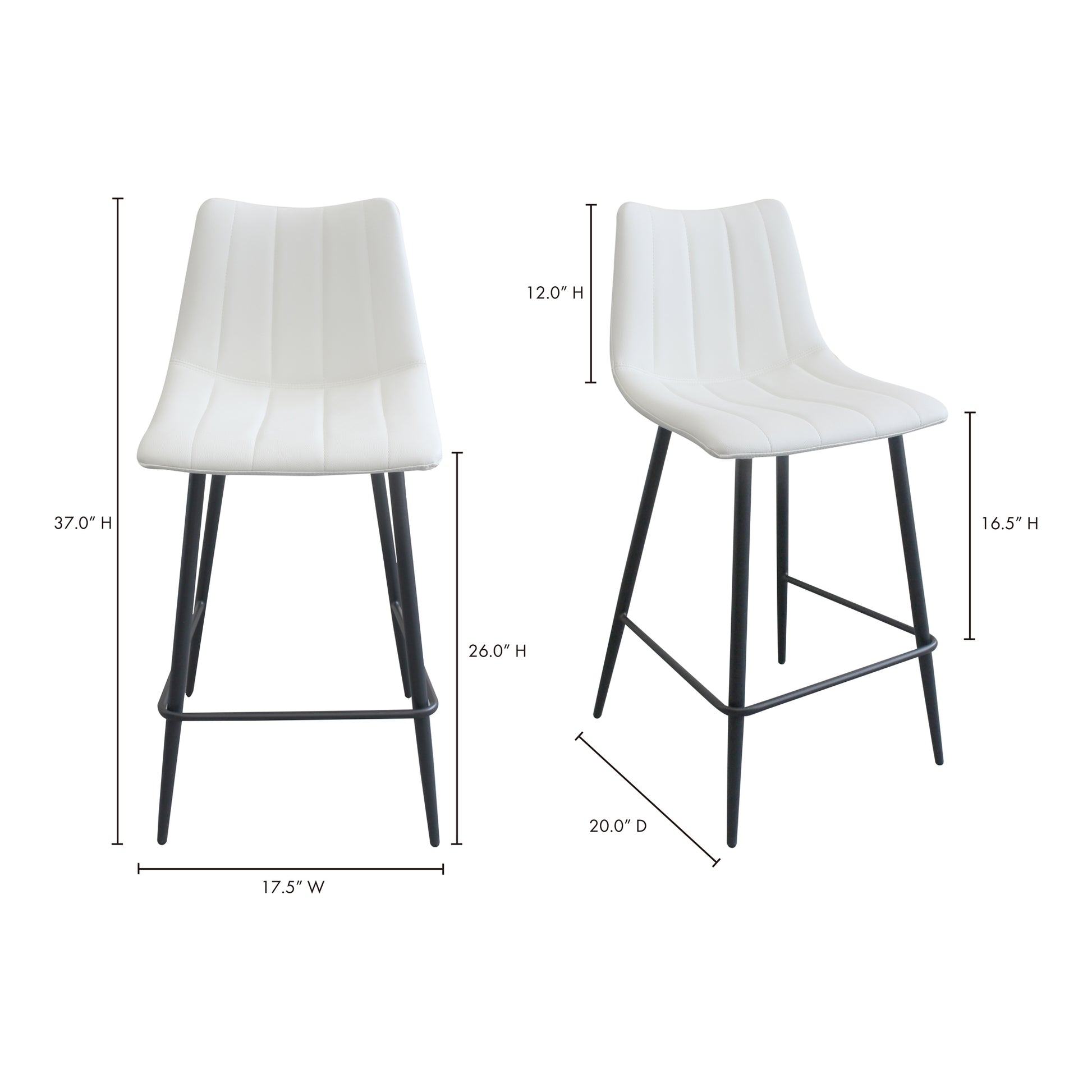 Alibi Counter Stool Ivory - Set Of Two - Central Designs