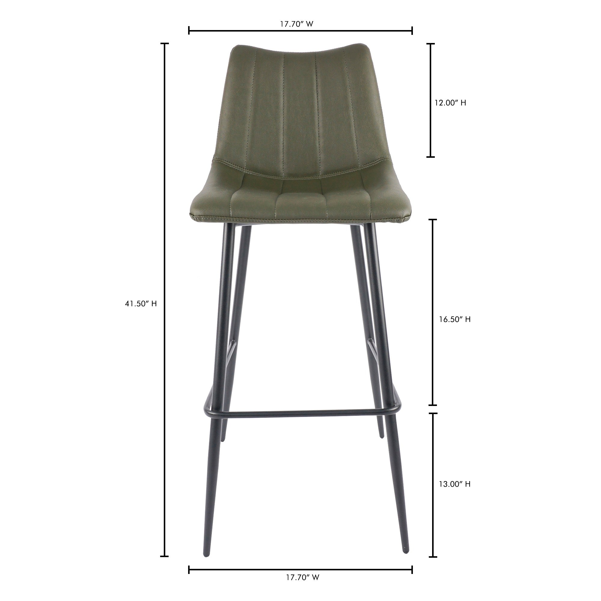 Alibi Barstool Dark Green - Set Of Two - Central Designs