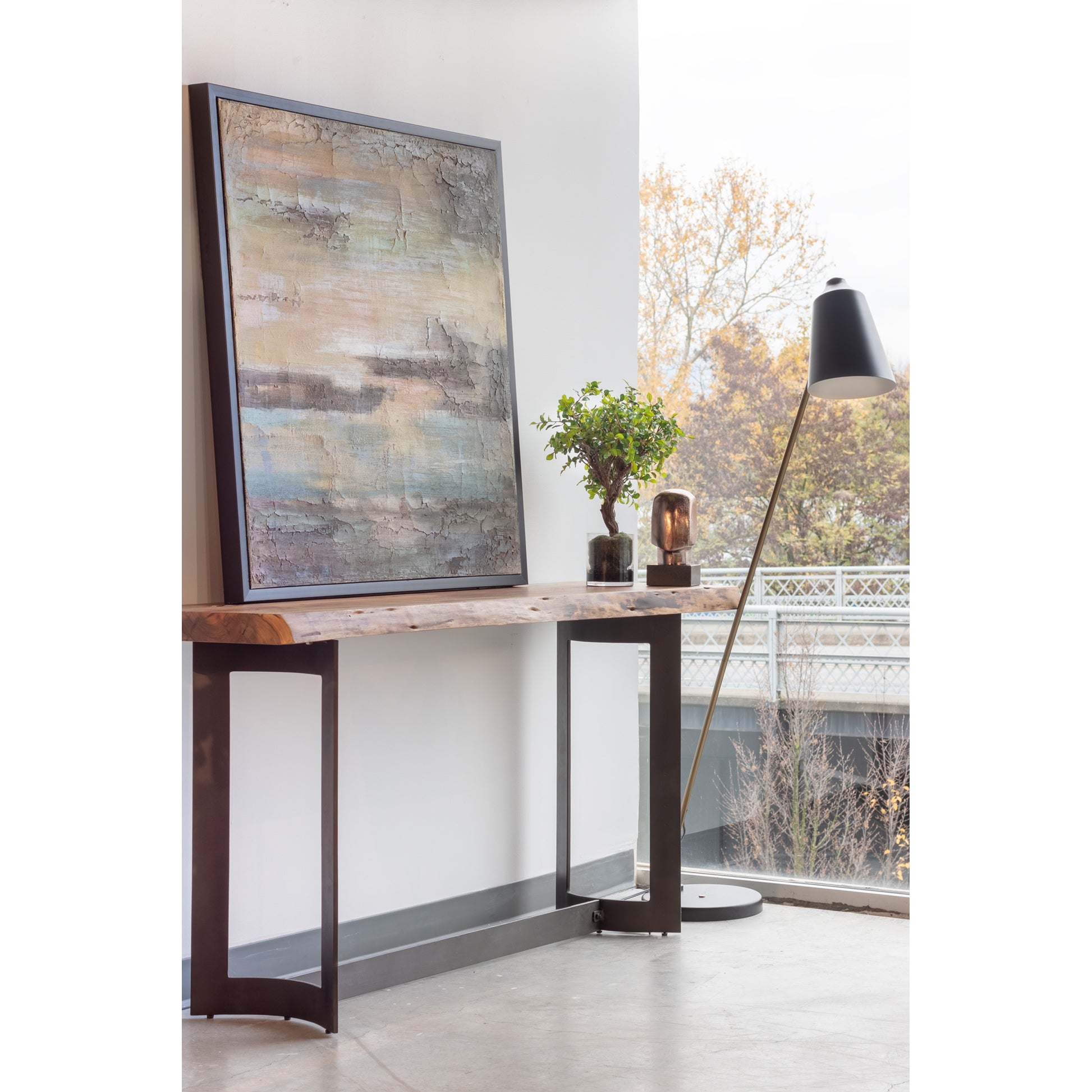 Bent Console Table Brown - Central Designs