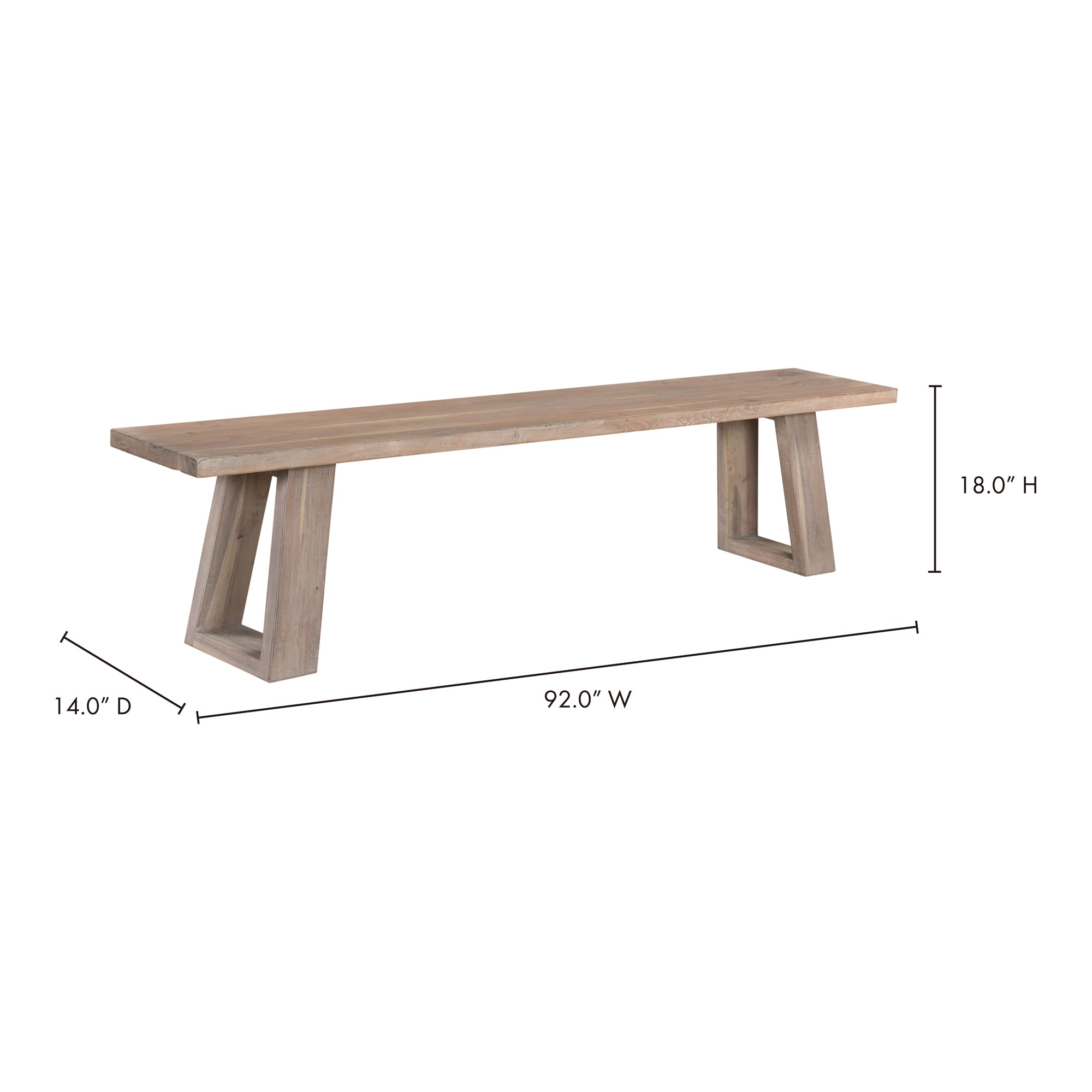 Tanya Bench Light Grey