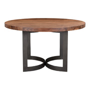 Bent Round Dining Table 54In Brown