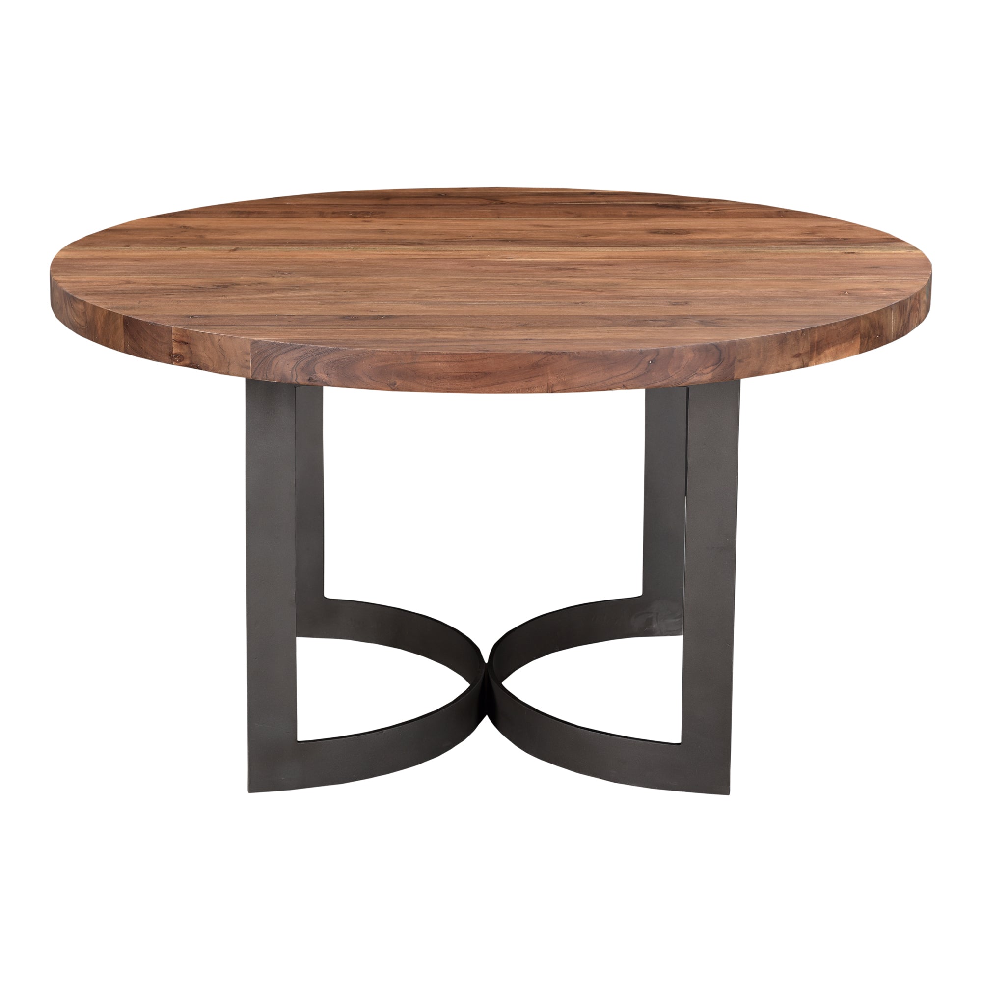 Bent Round Dining Table 54In Brown