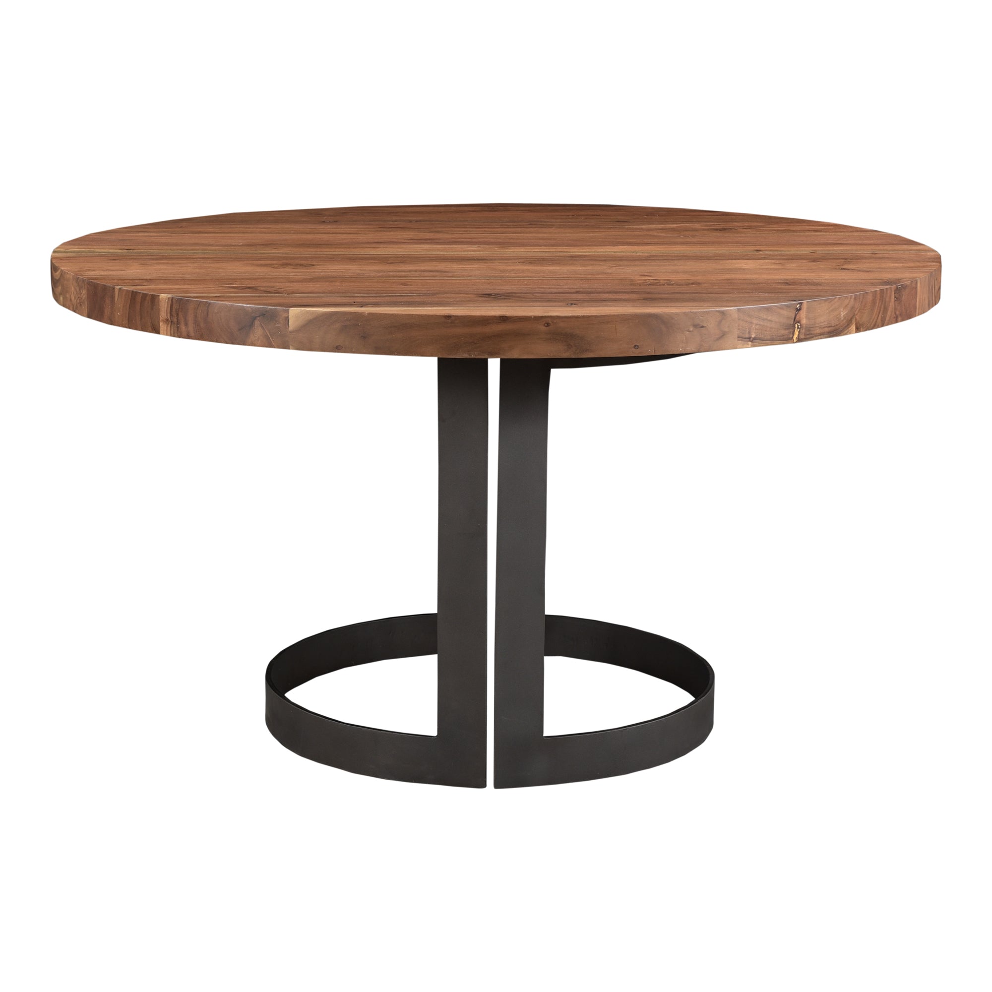 Bent Round Dining Table 54In Brown