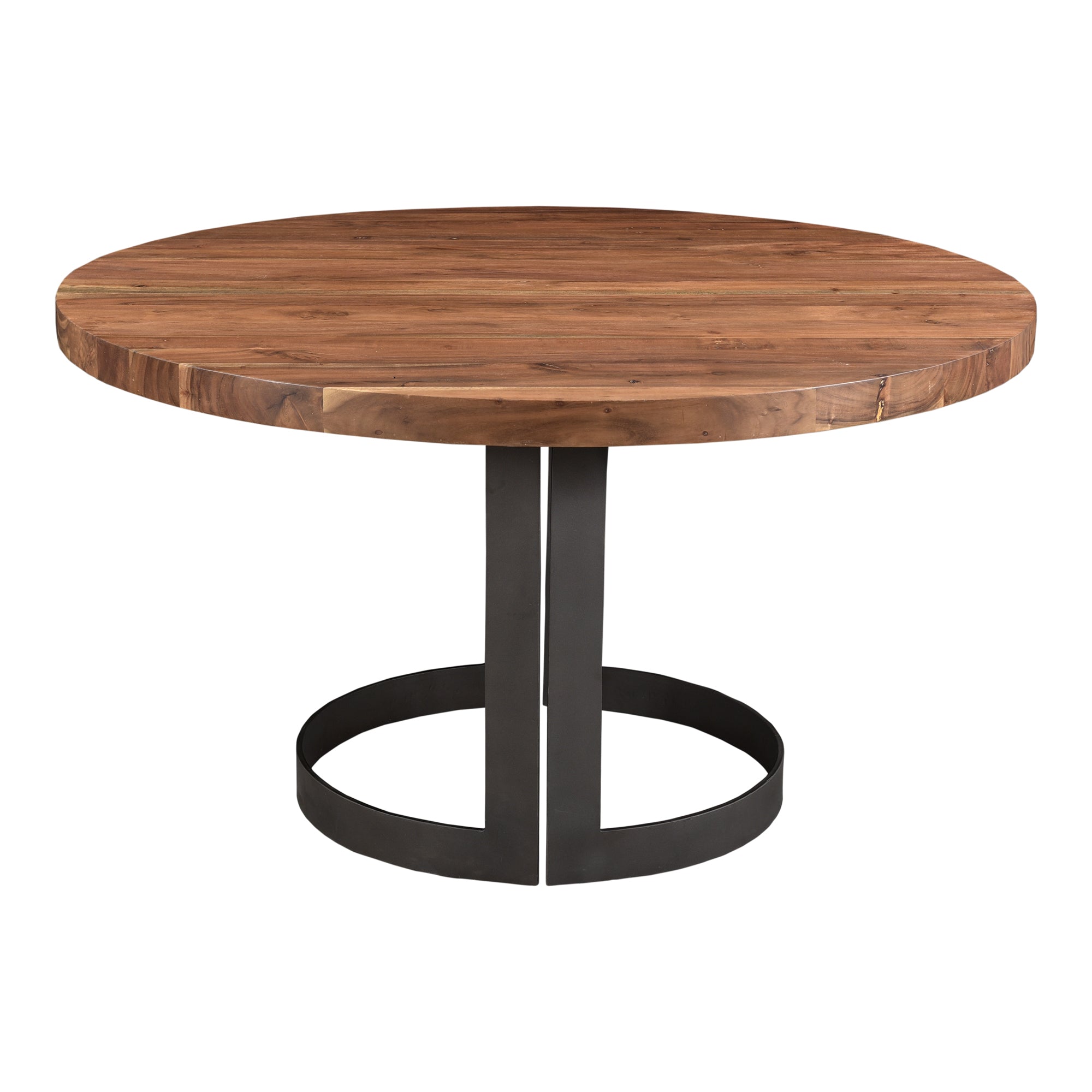 Bent Round Dining Table 54In Brown