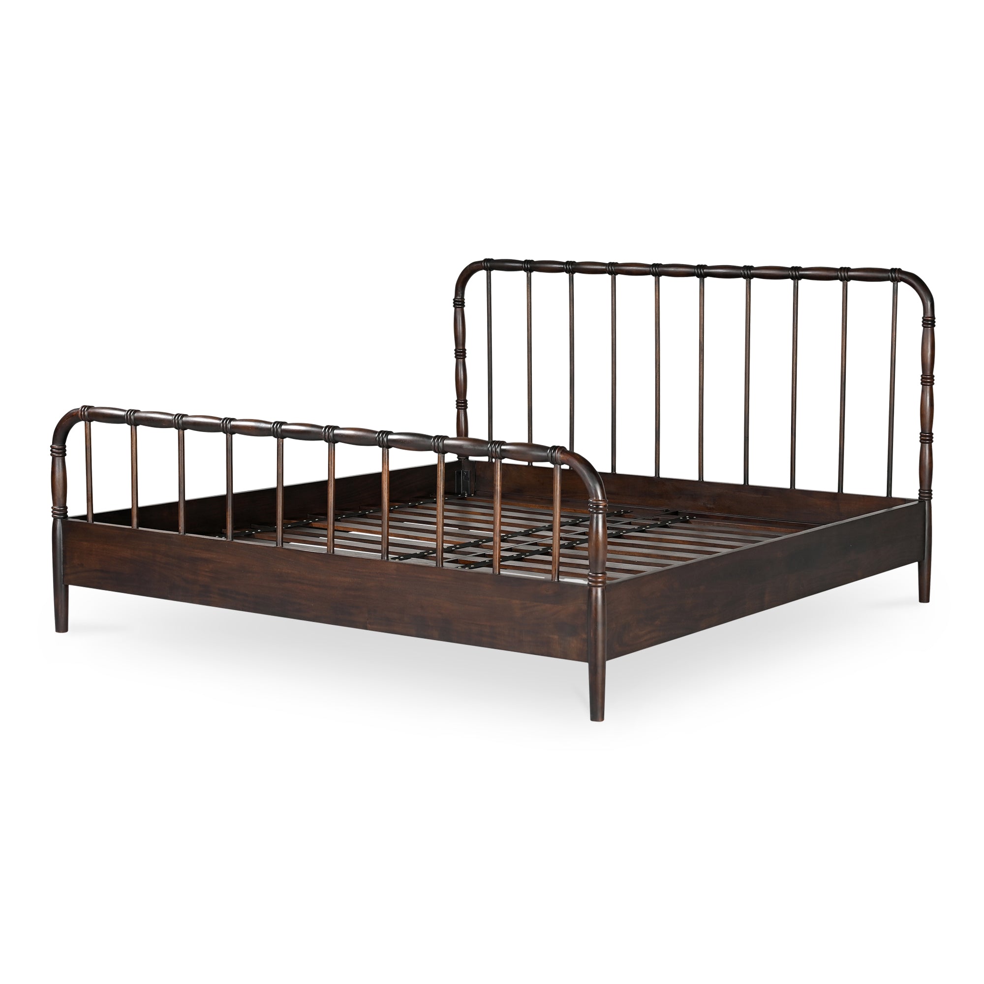 Vivian Queen Bed Dark Brown - Central Designs