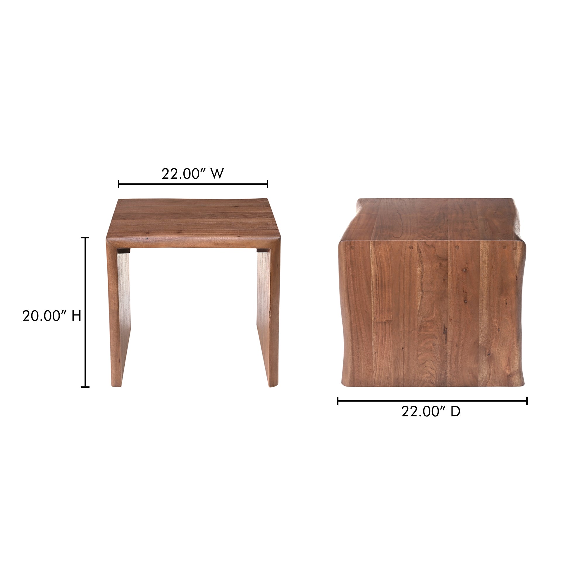 Tyrell Side Table Natural Brown