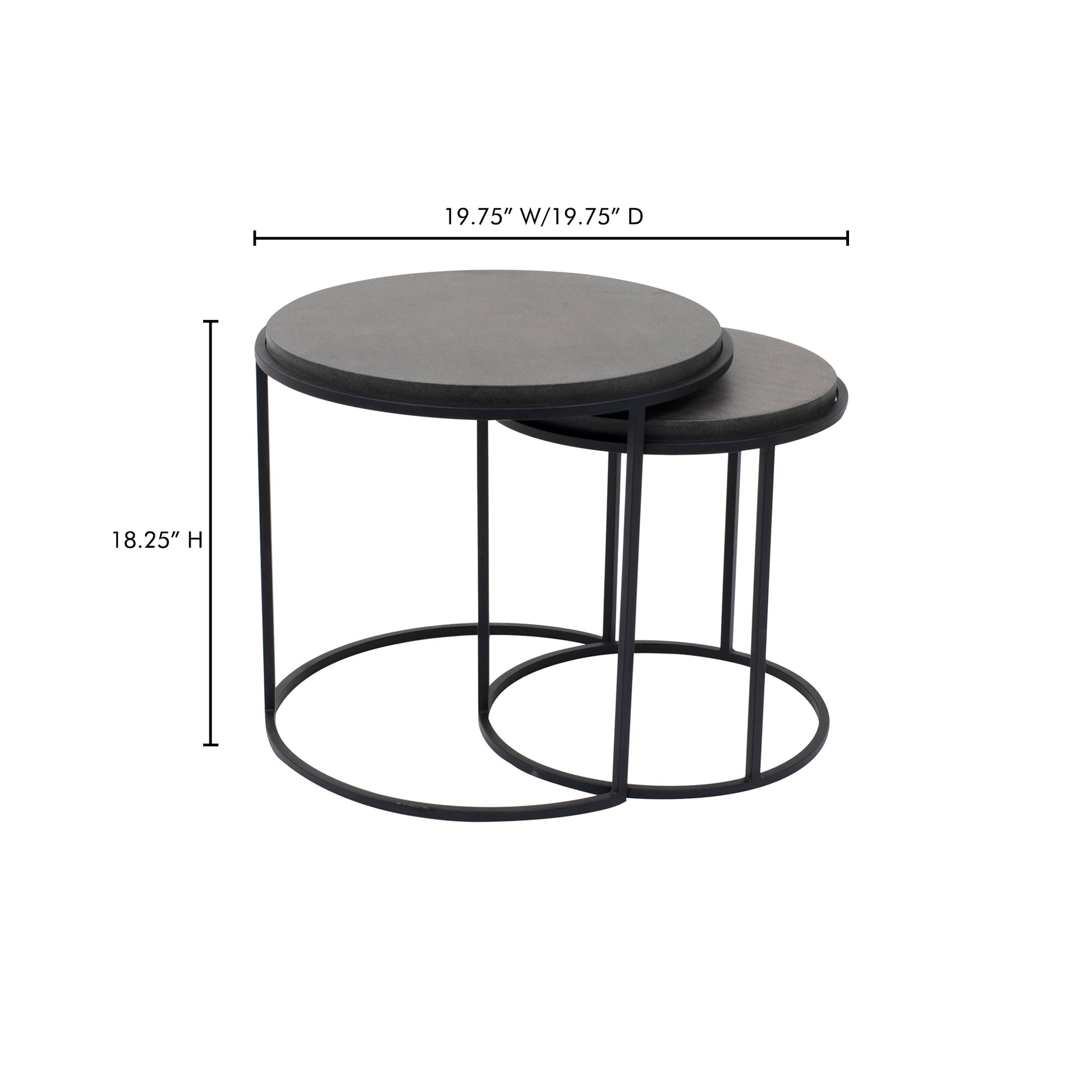Roost Nesting Tables Black Set Of 2 - Central Designs