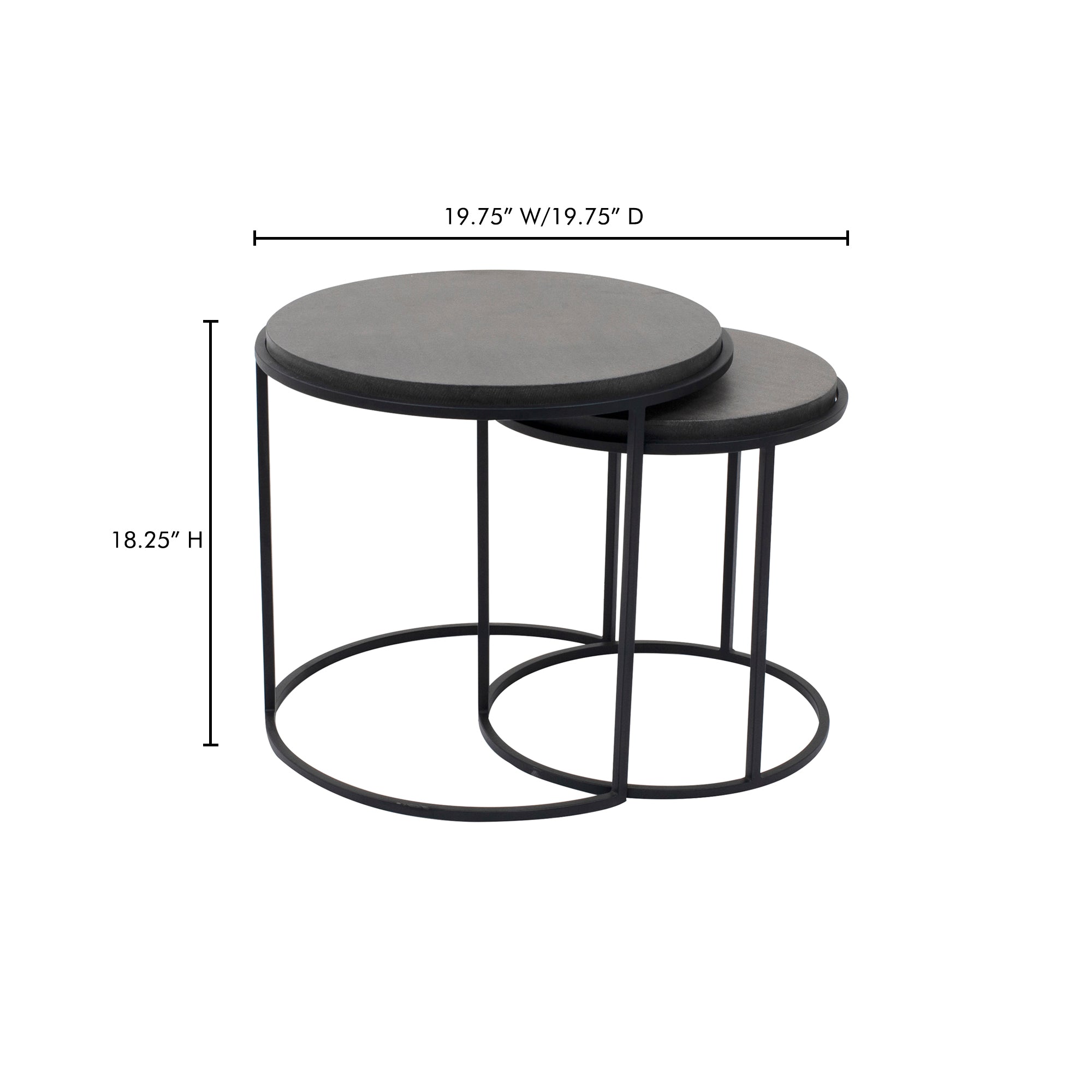 Roost Nesting Tables Black Set Of 2 - Central Designs