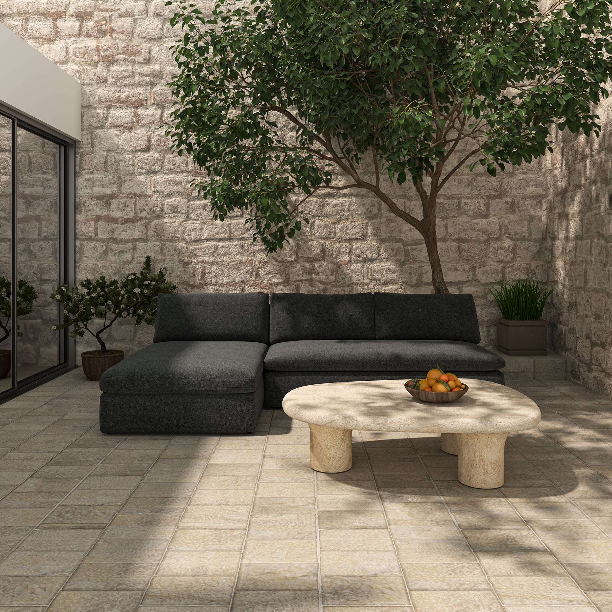 Warby Outdoor Coffee Table beige - Central Designs