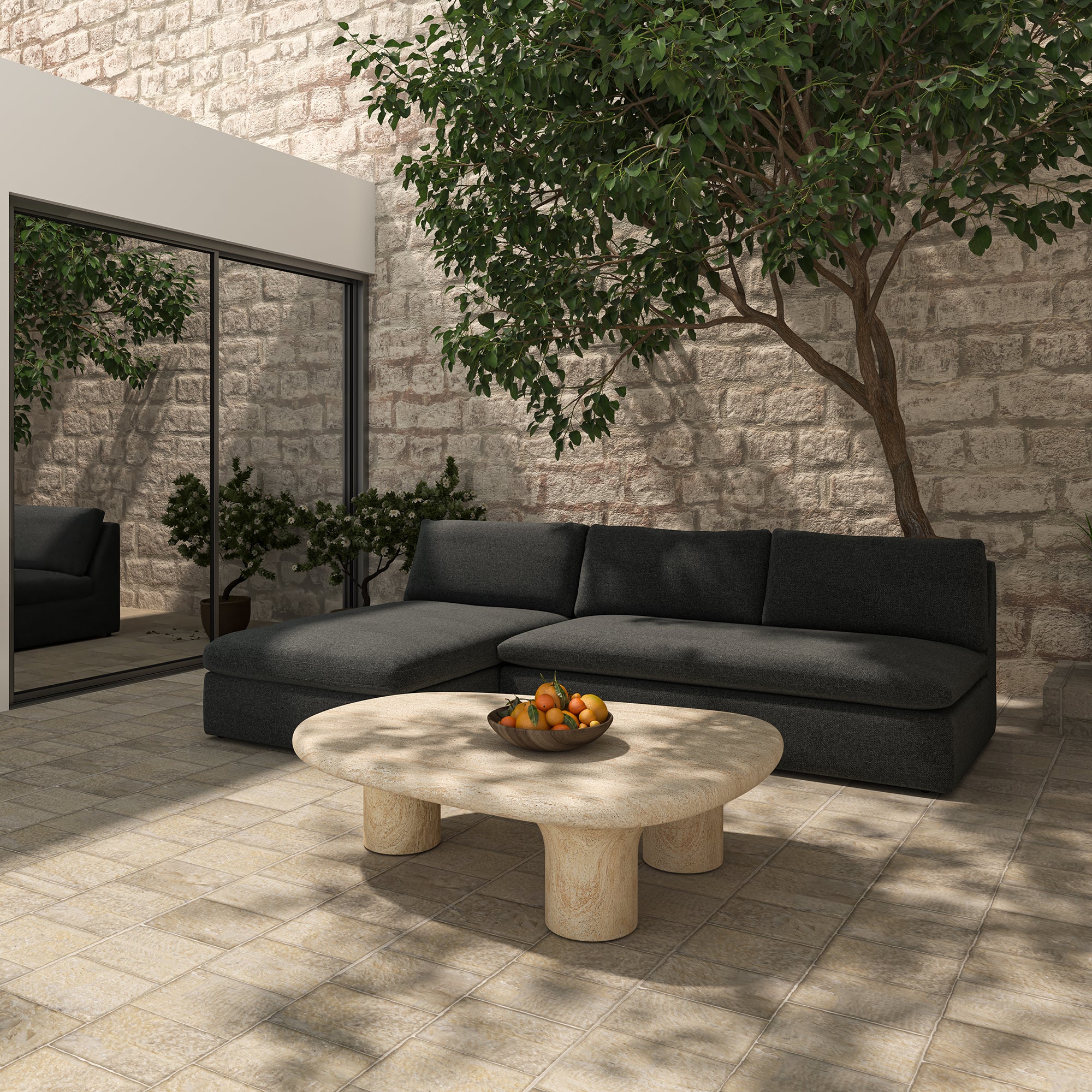 Warby Outdoor Coffee Table beige - Central Designs