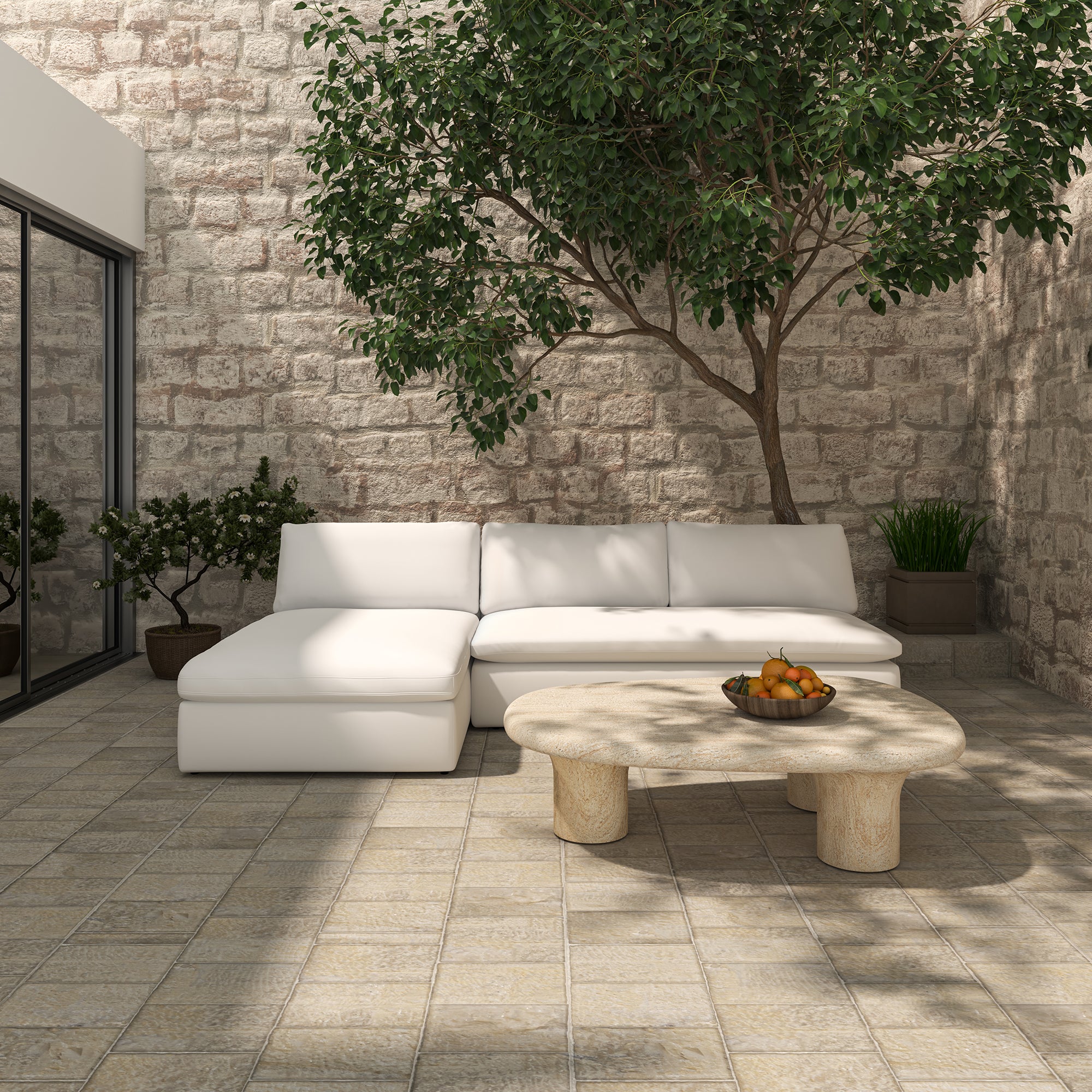 Warby Outdoor Coffee Table beige - Central Designs