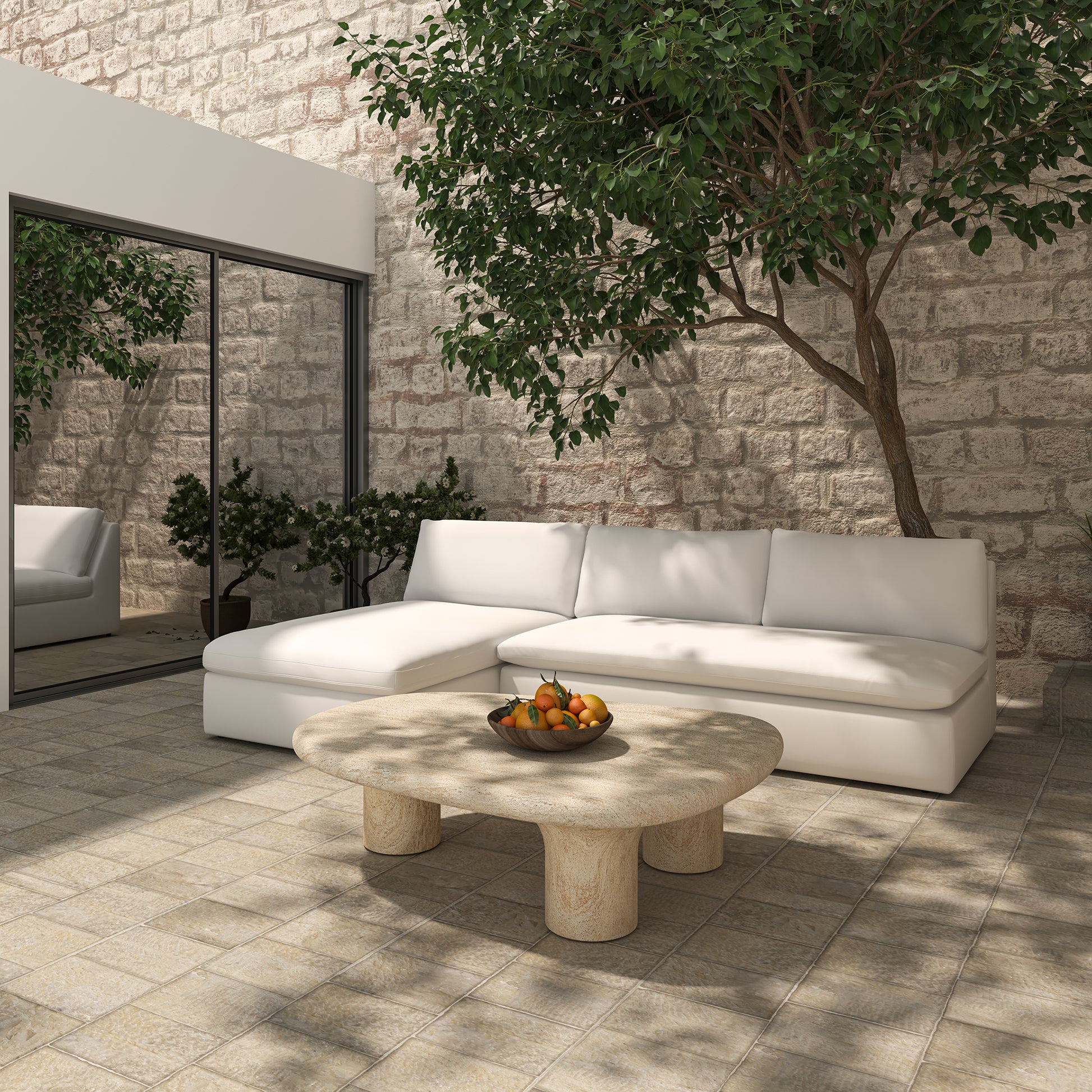 Warby Outdoor Coffee Table beige - Central Designs