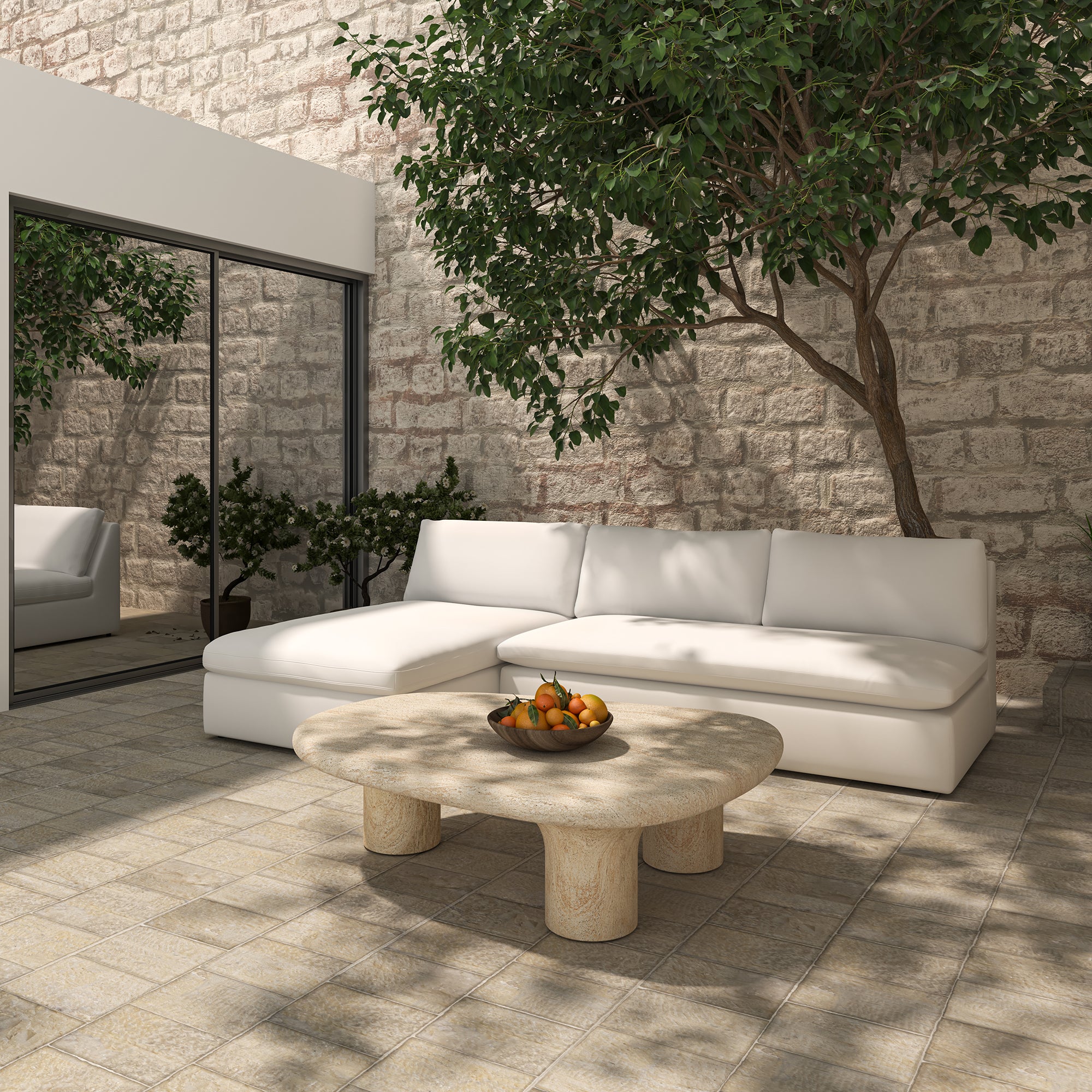 Warby Outdoor Coffee Table beige - Central Designs