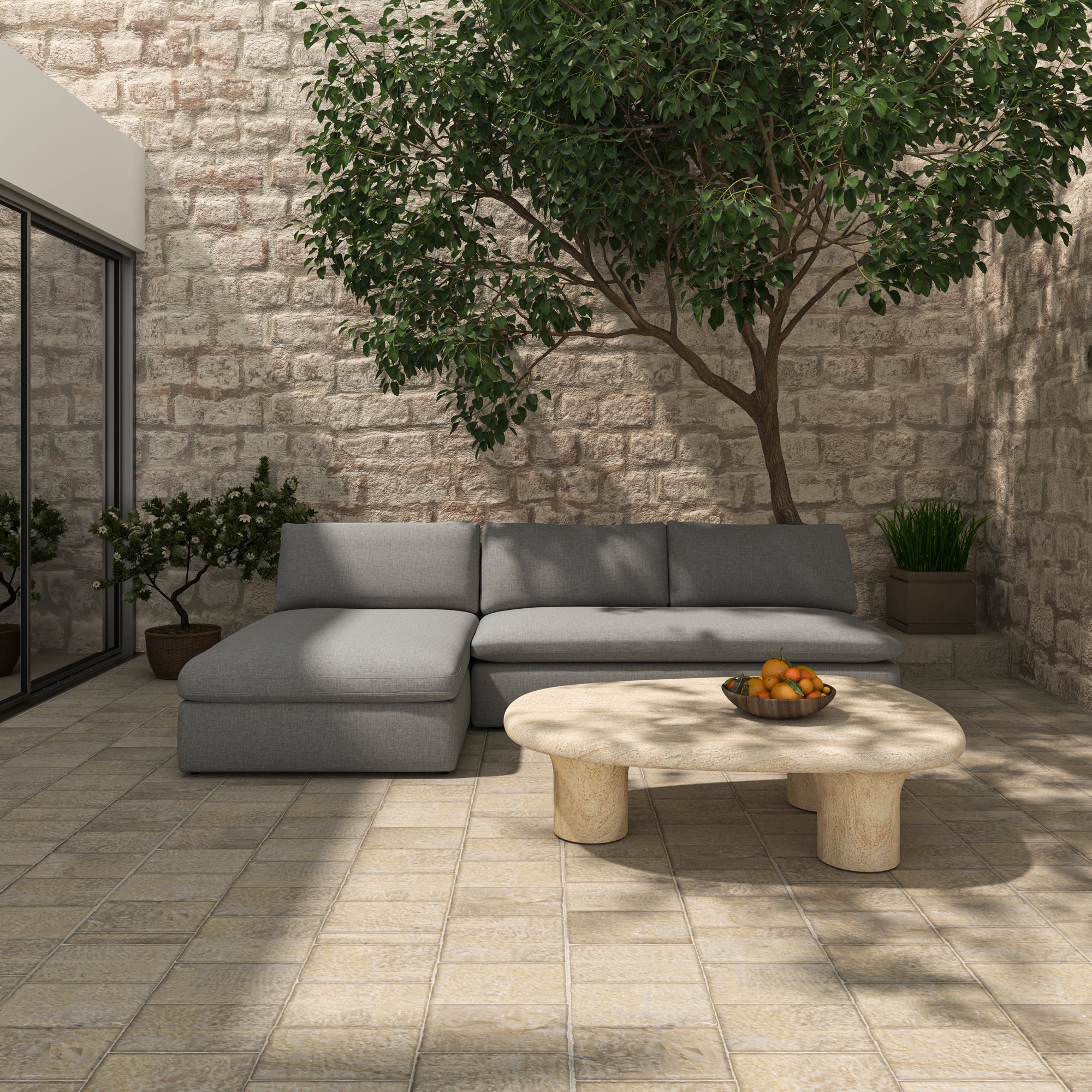 Warby Outdoor Coffee Table beige - Central Designs