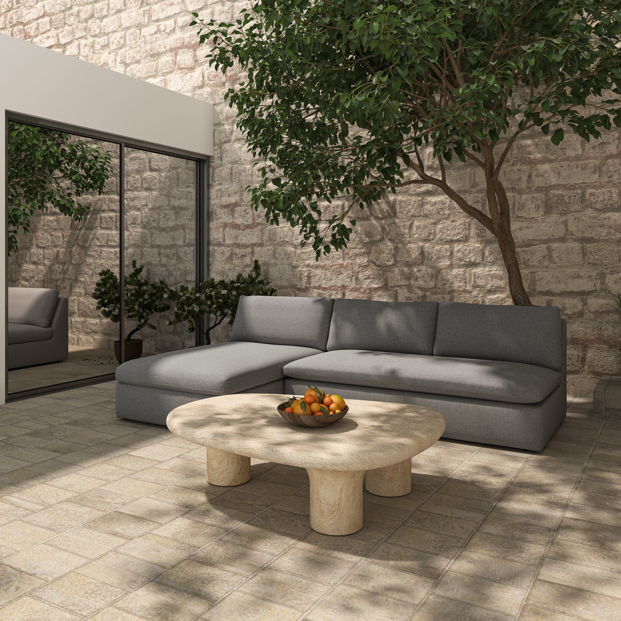 Warby Outdoor Coffee Table beige - Central Designs