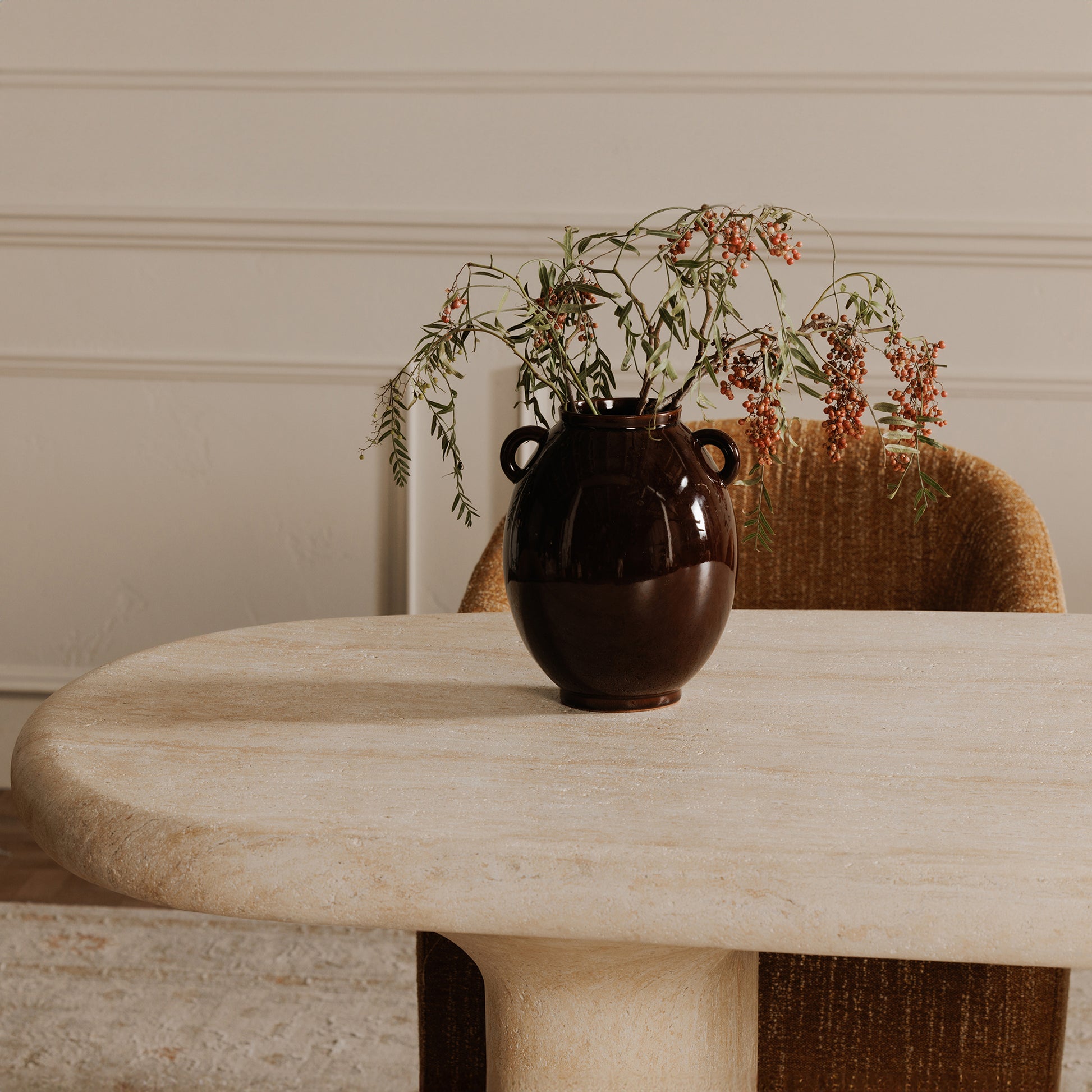 Warby Outdoor Dining Table Beige - Central Designs